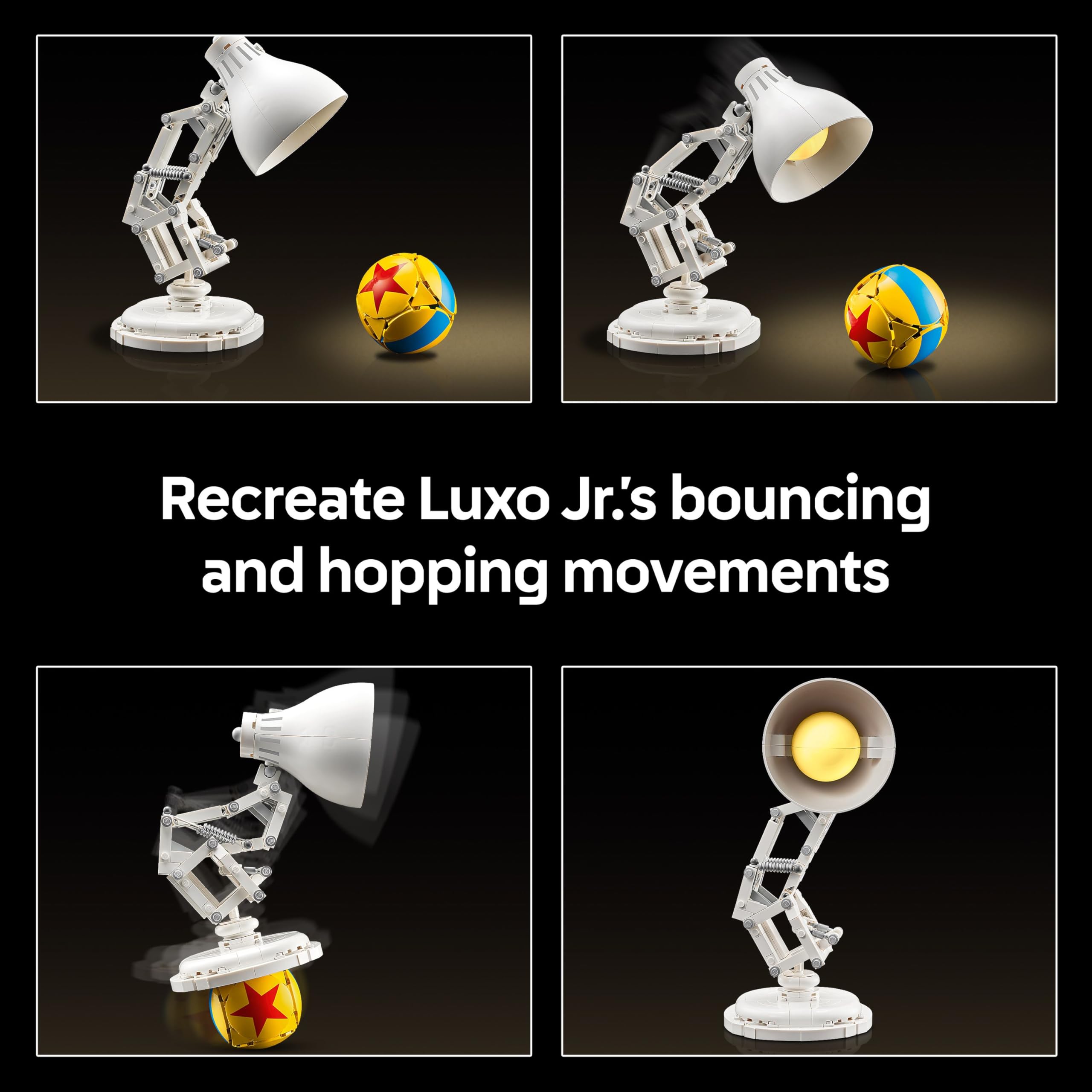 LEGO Ideas Disney Pixar Luxo Jr. Lamp Building Set - 613-Piece Collectible Model for Adults 6