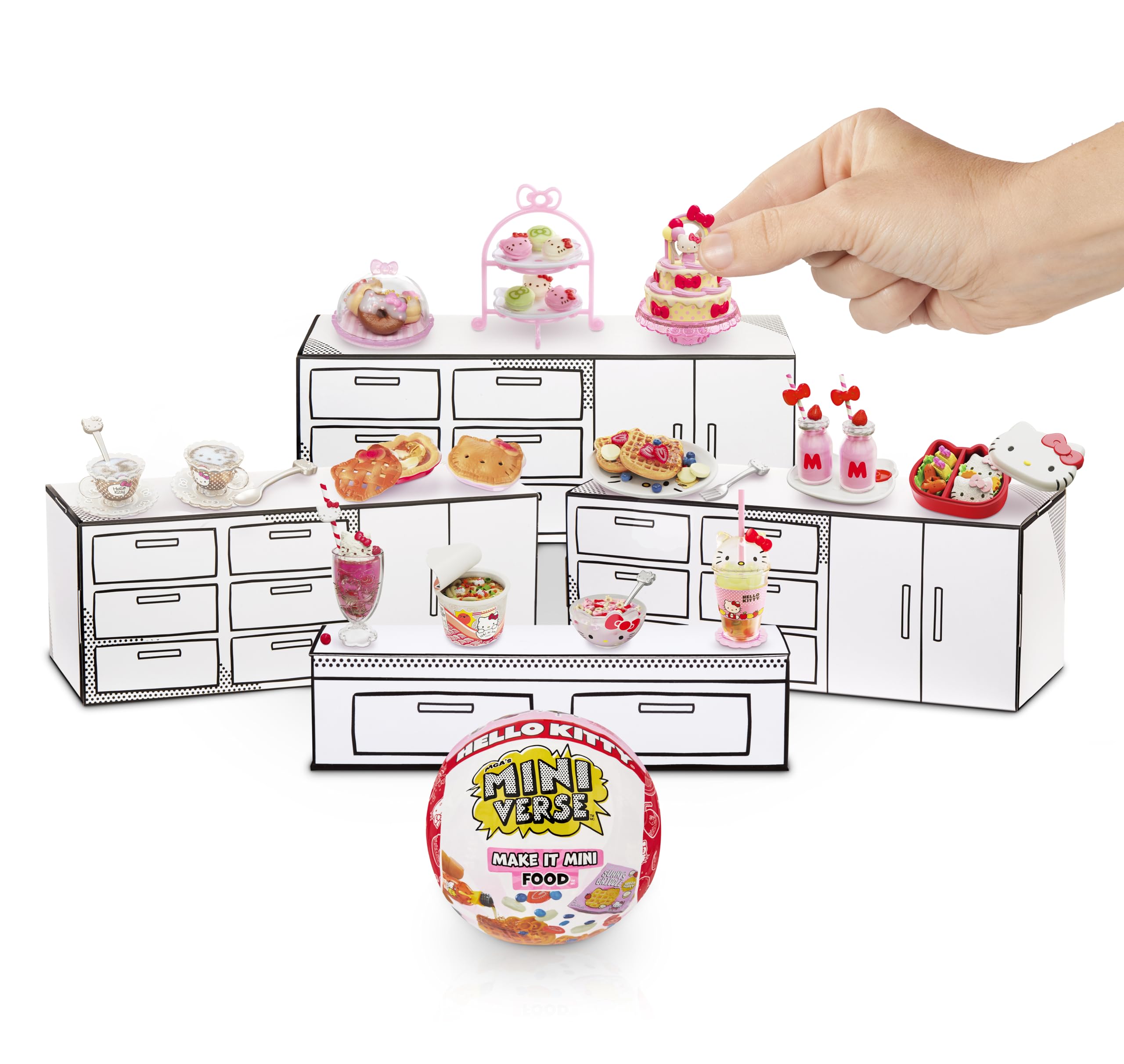 MGA's Miniverse Make It Mini Food Hello Kitty Collectibles - DIY Craft Resin Play Set, 8+ 8