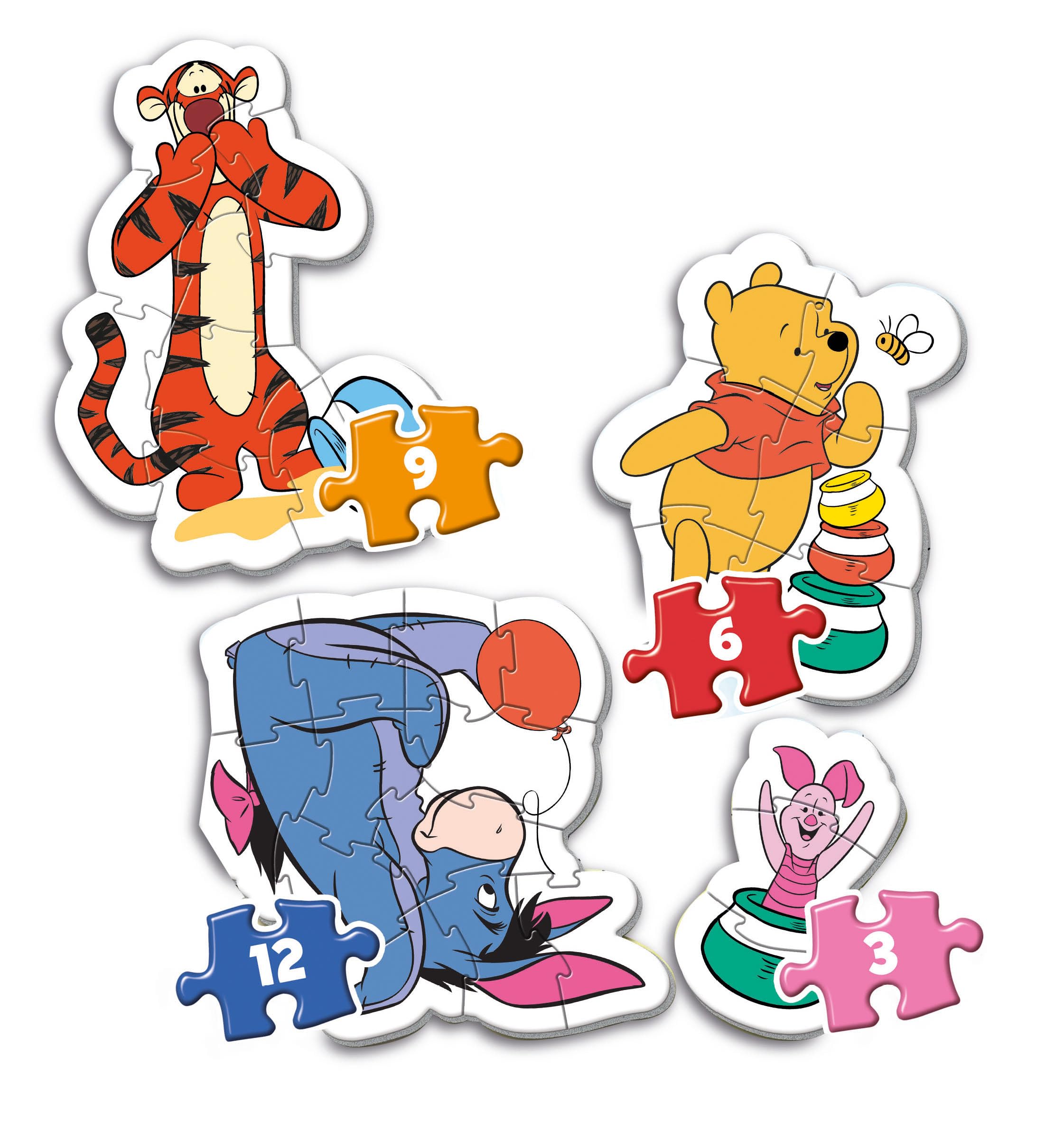 Clementoni My First Puzzle - Disney Winnie the Pooh | 3-6-9-12 Pieces | Ages 2+