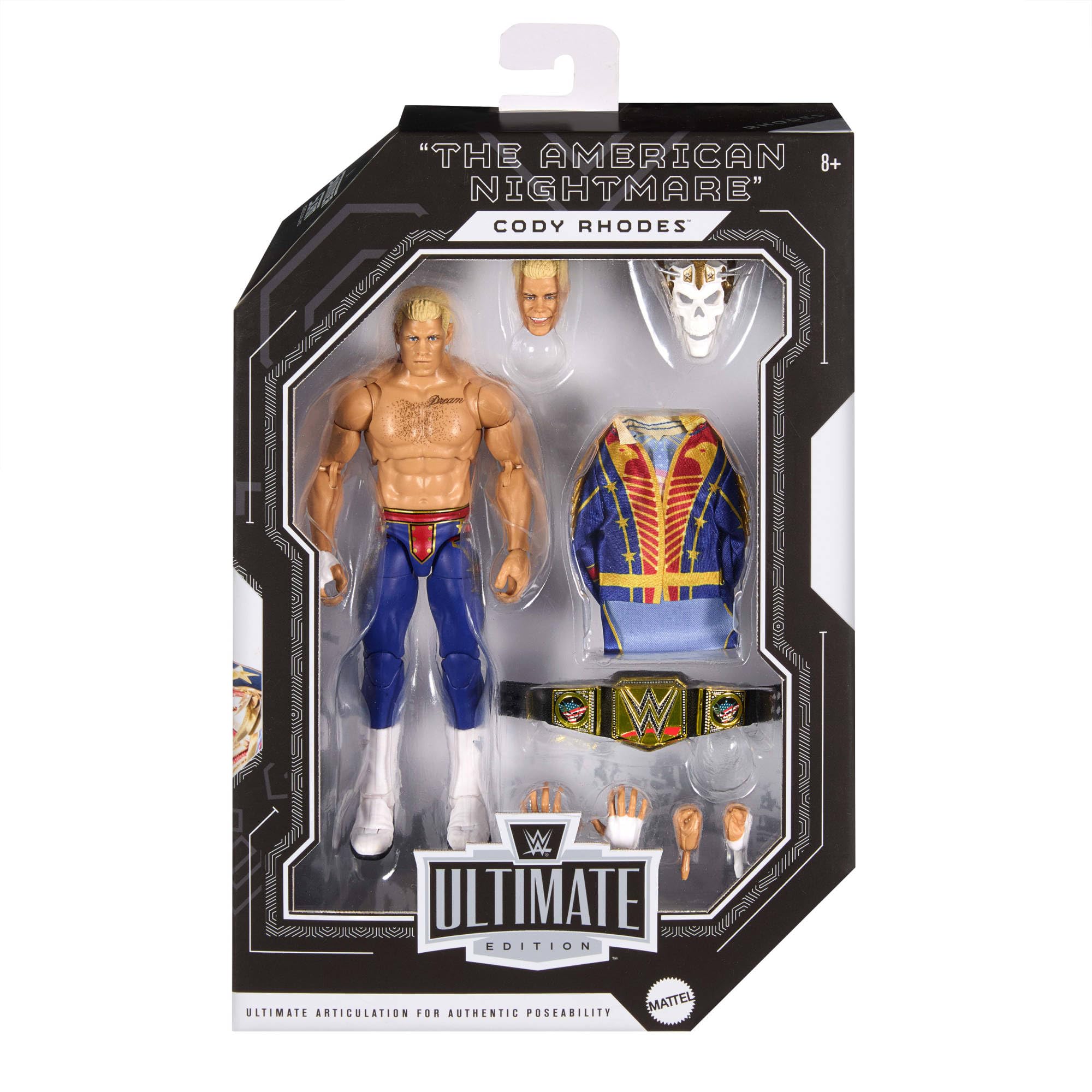 Mattel WWE Ultimate Edition Cody Rhodes Action Figure | 6-inch | Multicolor