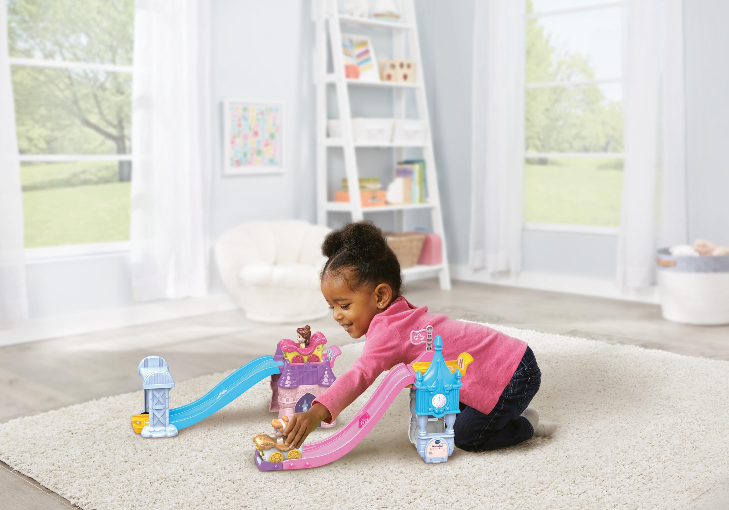 VTech Toot-Toot Drivers Enchanted Castle Slide - Disney Princess Cinderella Playset for Ages 1-5 7