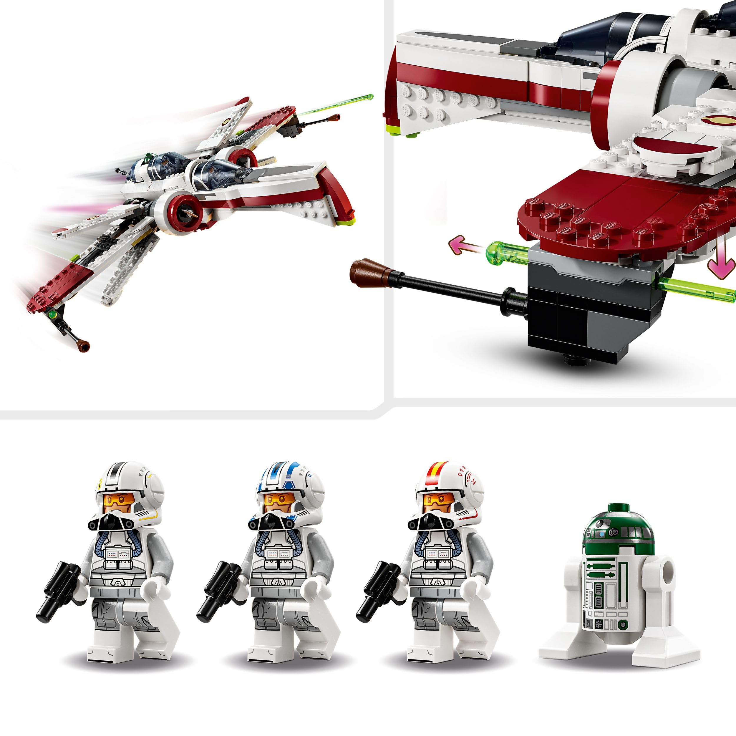 LEGO Star Wars ARC-170 Starfighter Building Toy with 3 Clone Pilot Minifigures - 497-Piece Playset for Ages 9+ 4