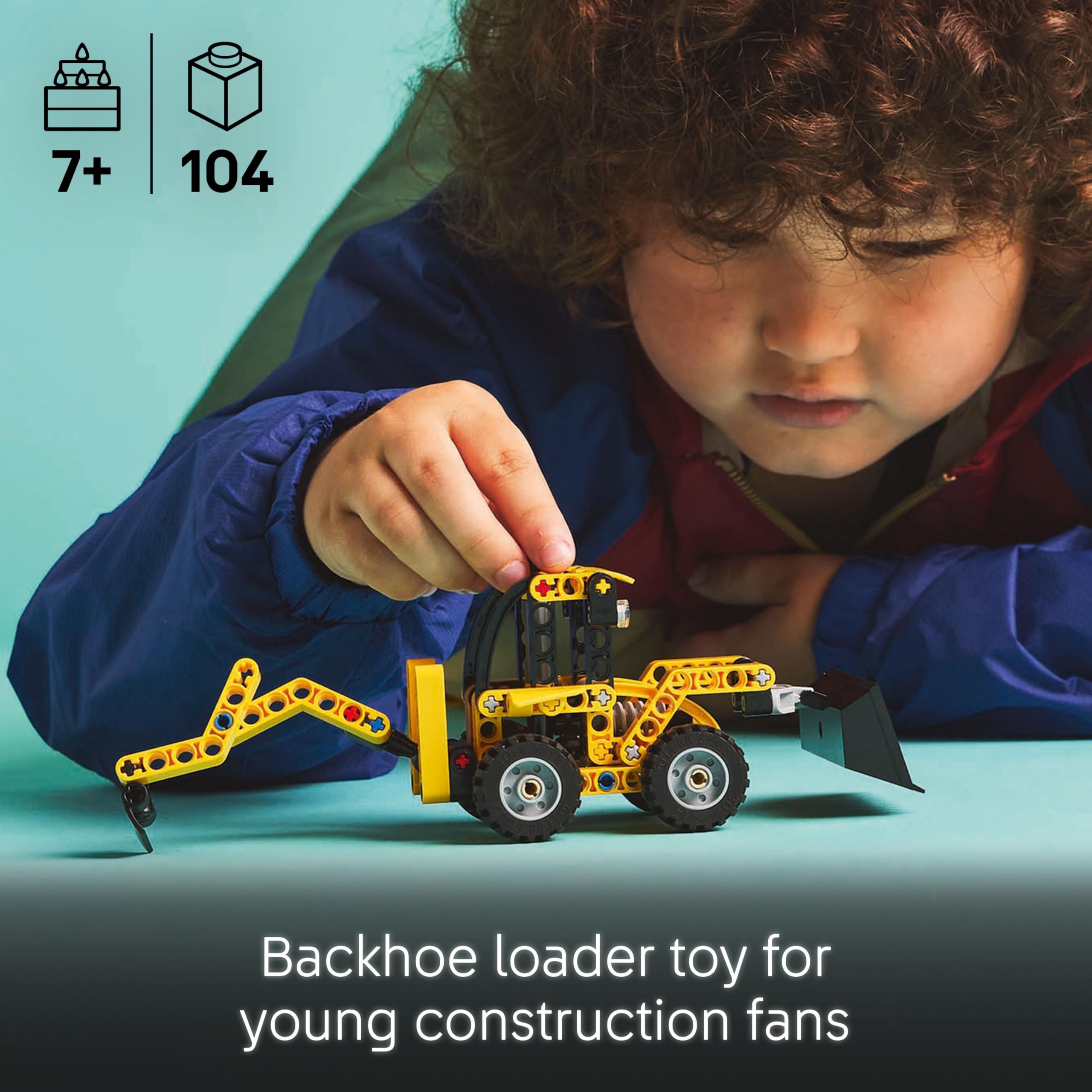LEGO Technic Backhoe Loader Construction Vehicle Toy - 104-Piece Set for 7+ Year Olds 6