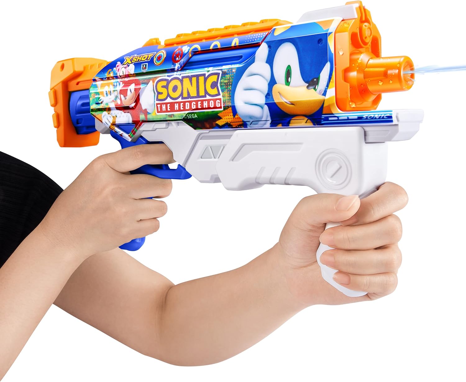XShot Fast-Fill Skins Sonic The Hedgehog Hyperload Water Blaster - 500ml Capacity, 33ft Range 3