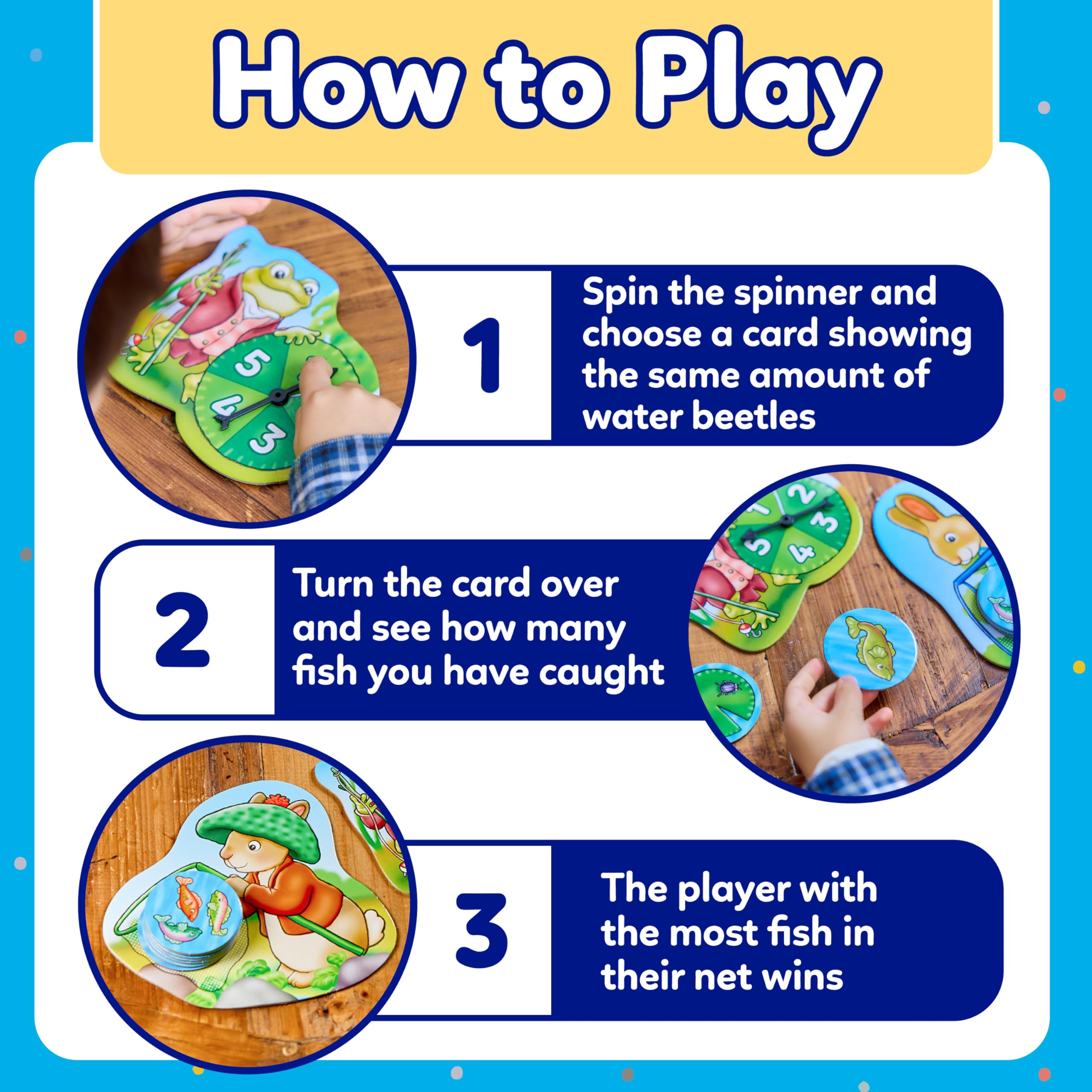 Orchard Toys Peter Rabbit Fish and Count Board Game 3