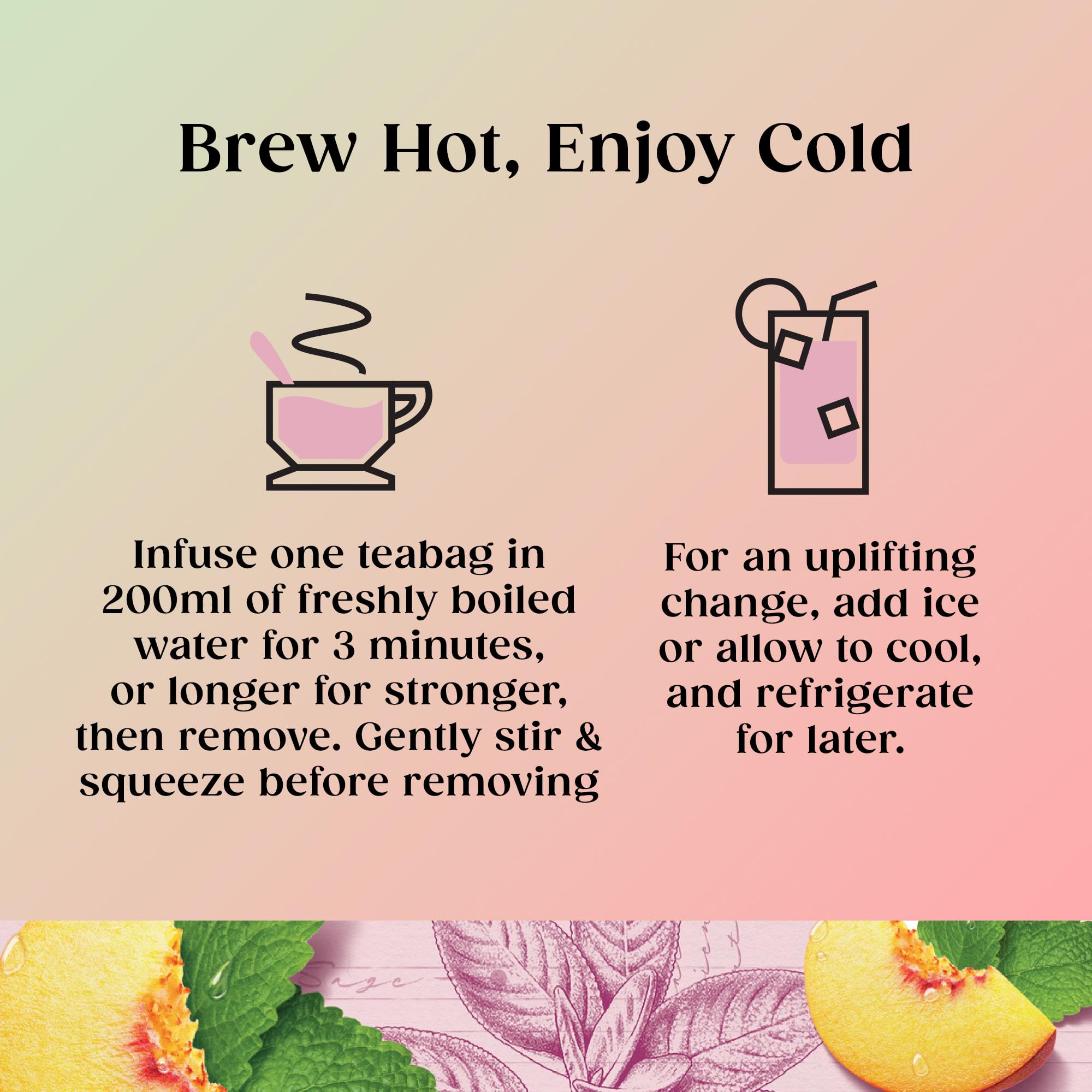 Twinings Superblends Menopause Cool Moments Peach Herbal Tea with Lemon Balm, Honeybush & Vitamin B6, 20 Biodegradable Bags 3