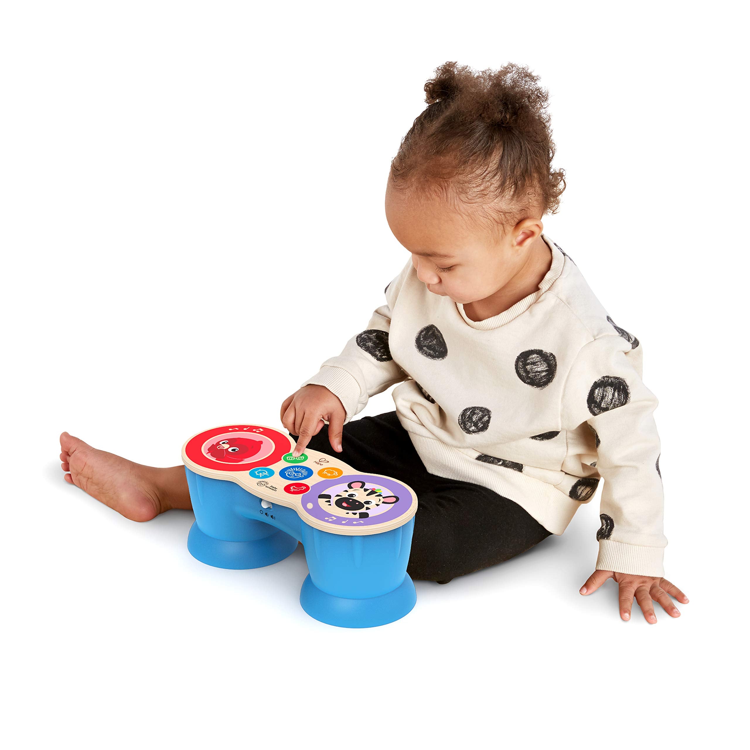 Baby Einstein Upbeat Tunes Magic Touch Drum - Wooden Musical Toy for Toddlers 6-36 Months 7
