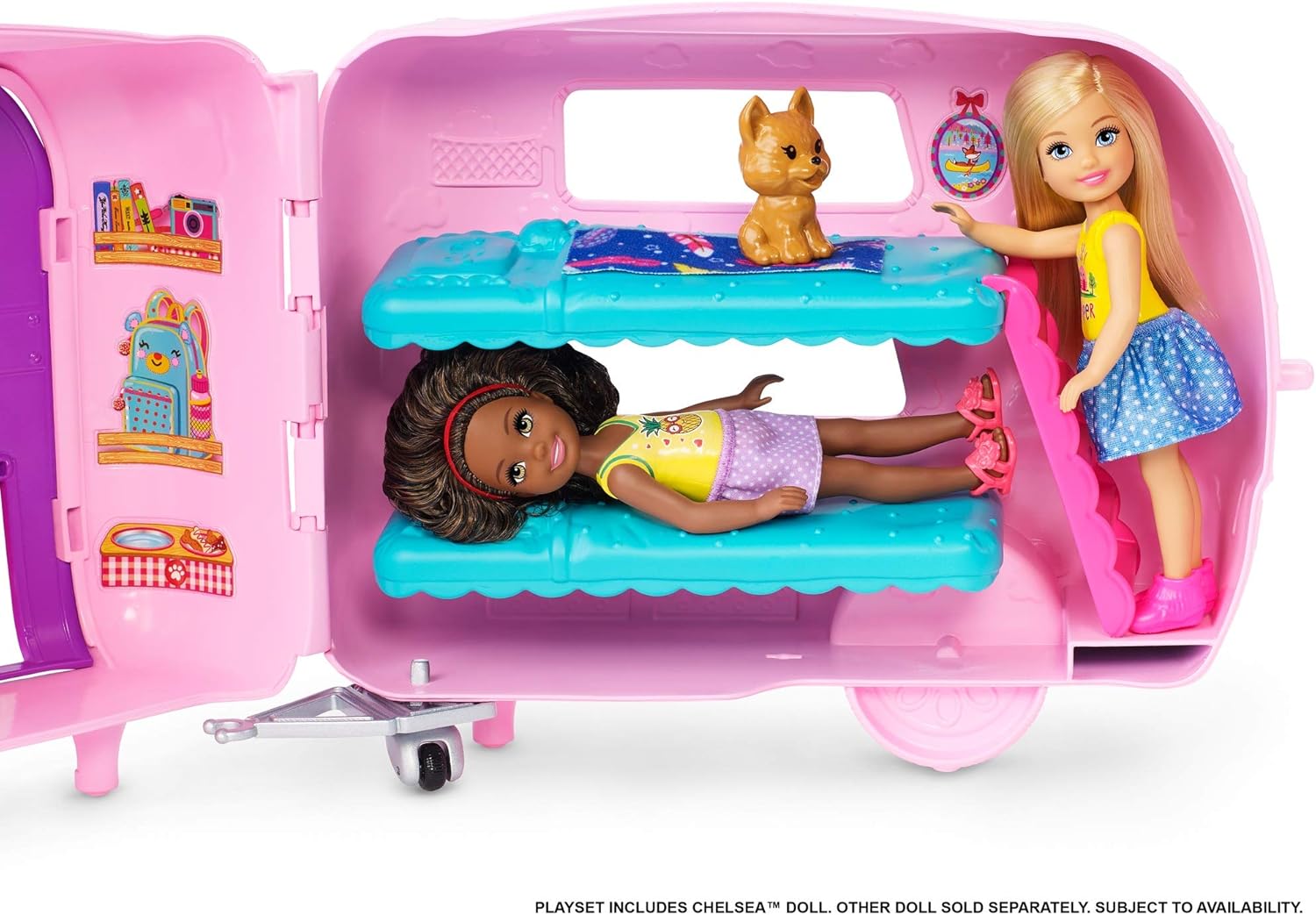 Barbie Club Chelsea Camper Playset - Vehicle, Doll, Puppy & 10 Accessories for Ages 3+ 8