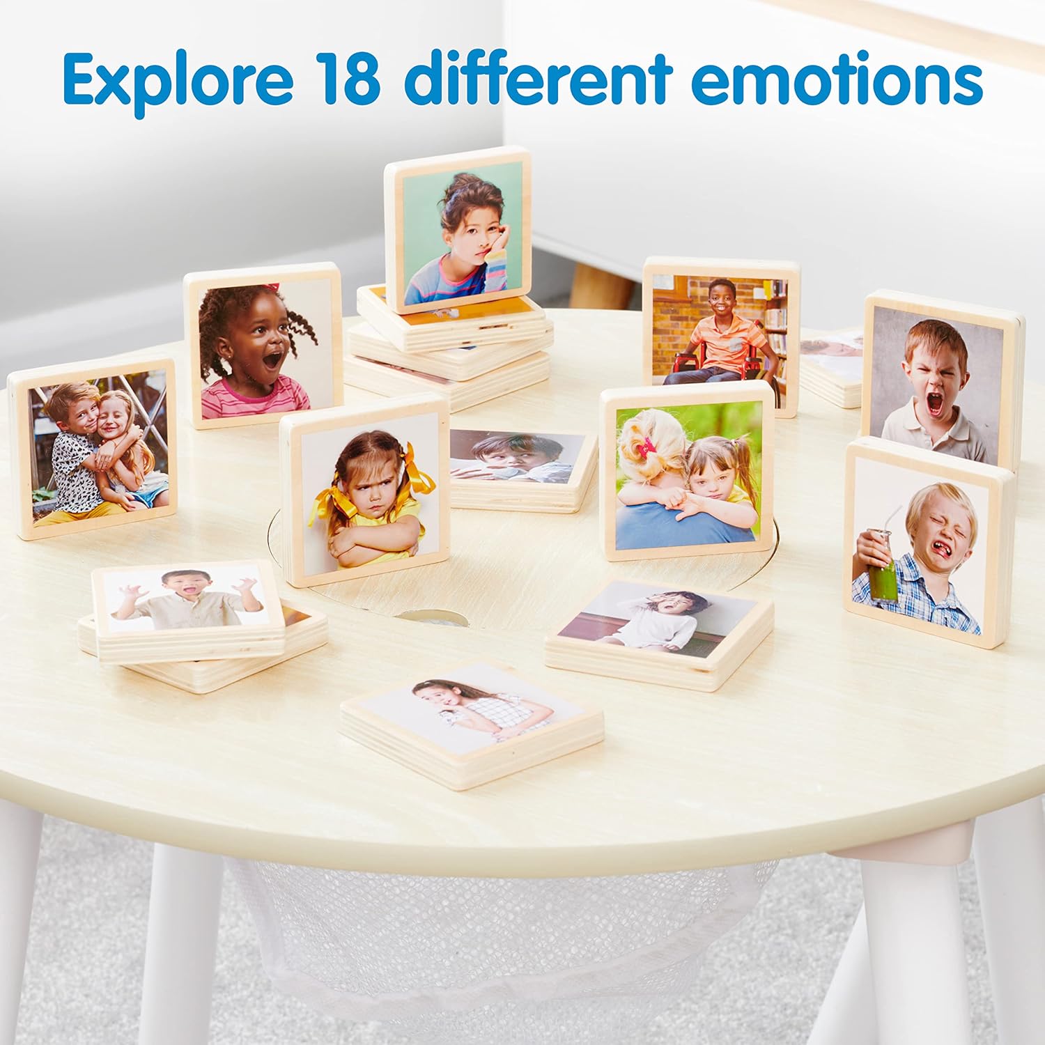 TickiT My Emotions Wooden Tiles - Educational Emotional Learning Toy for Kids 4