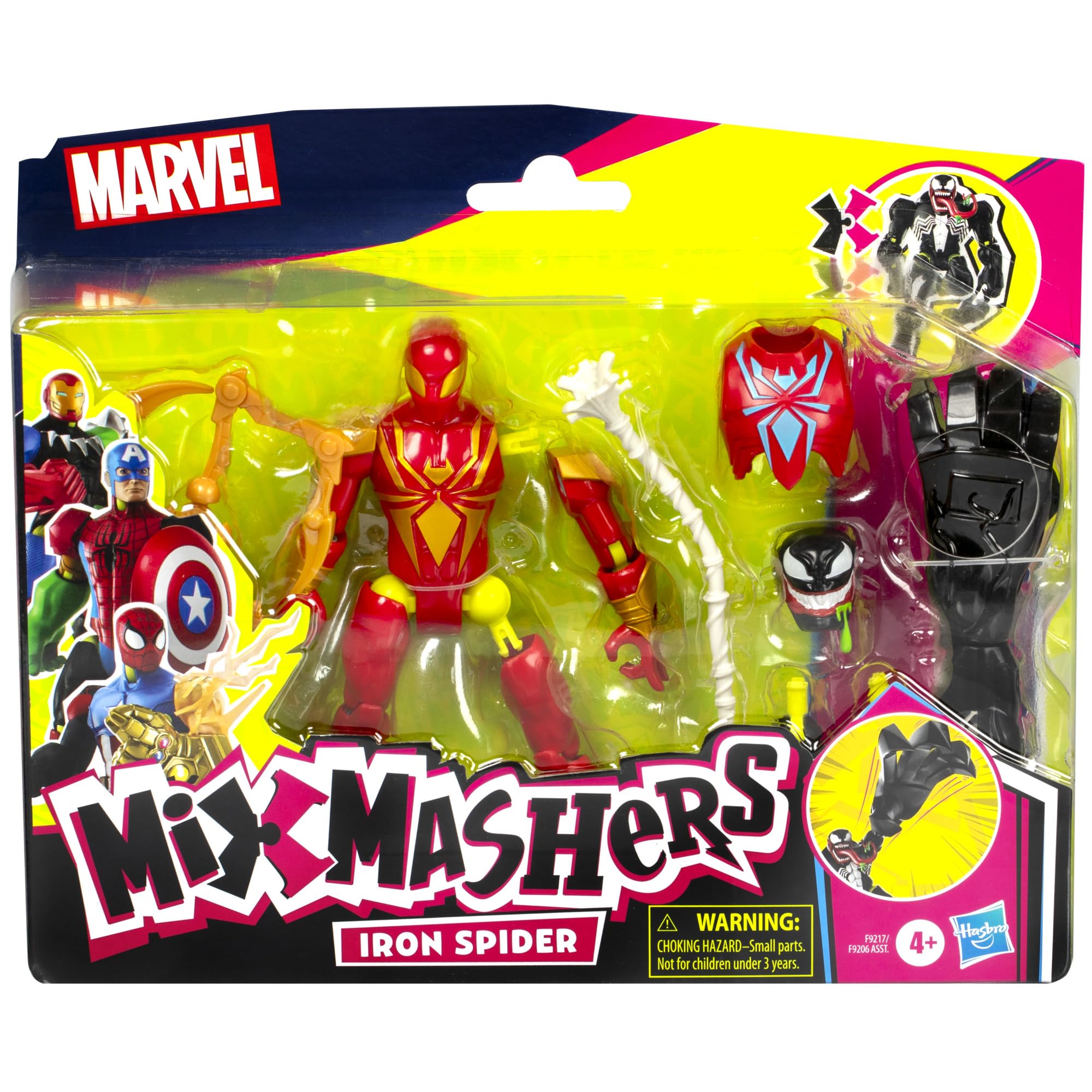 SPIDER-MAN MixMashers Iron Spider & Venom Mix-and-Match Action Figure 8