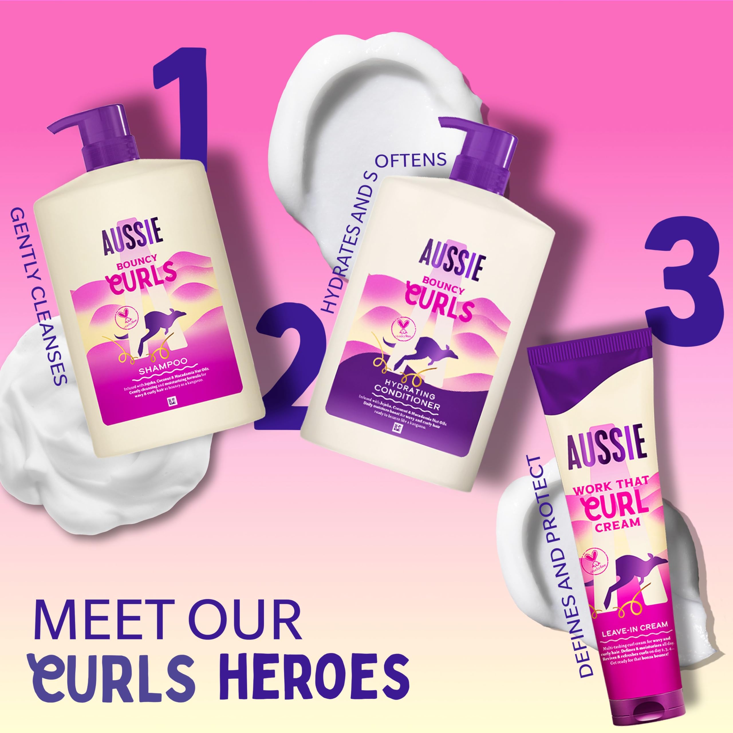 Aussie Bouncy Curls Silicone-Free Shampoo (1L) - Hydrating Shampoo for Curly & Wavy Hair 6