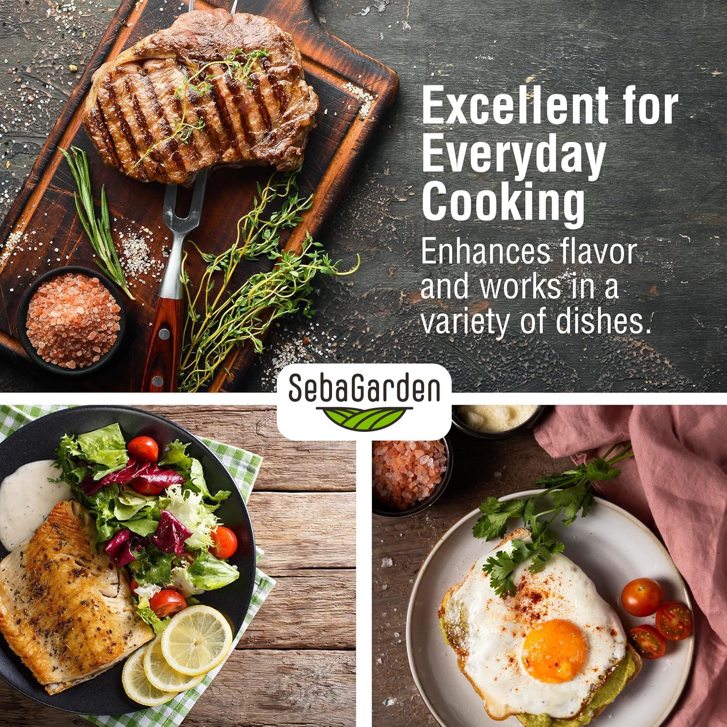 Seba Garden - 100% Pure Himalayan Pink Salt (Extra Fine, 1kg Resealable Doypack) 5