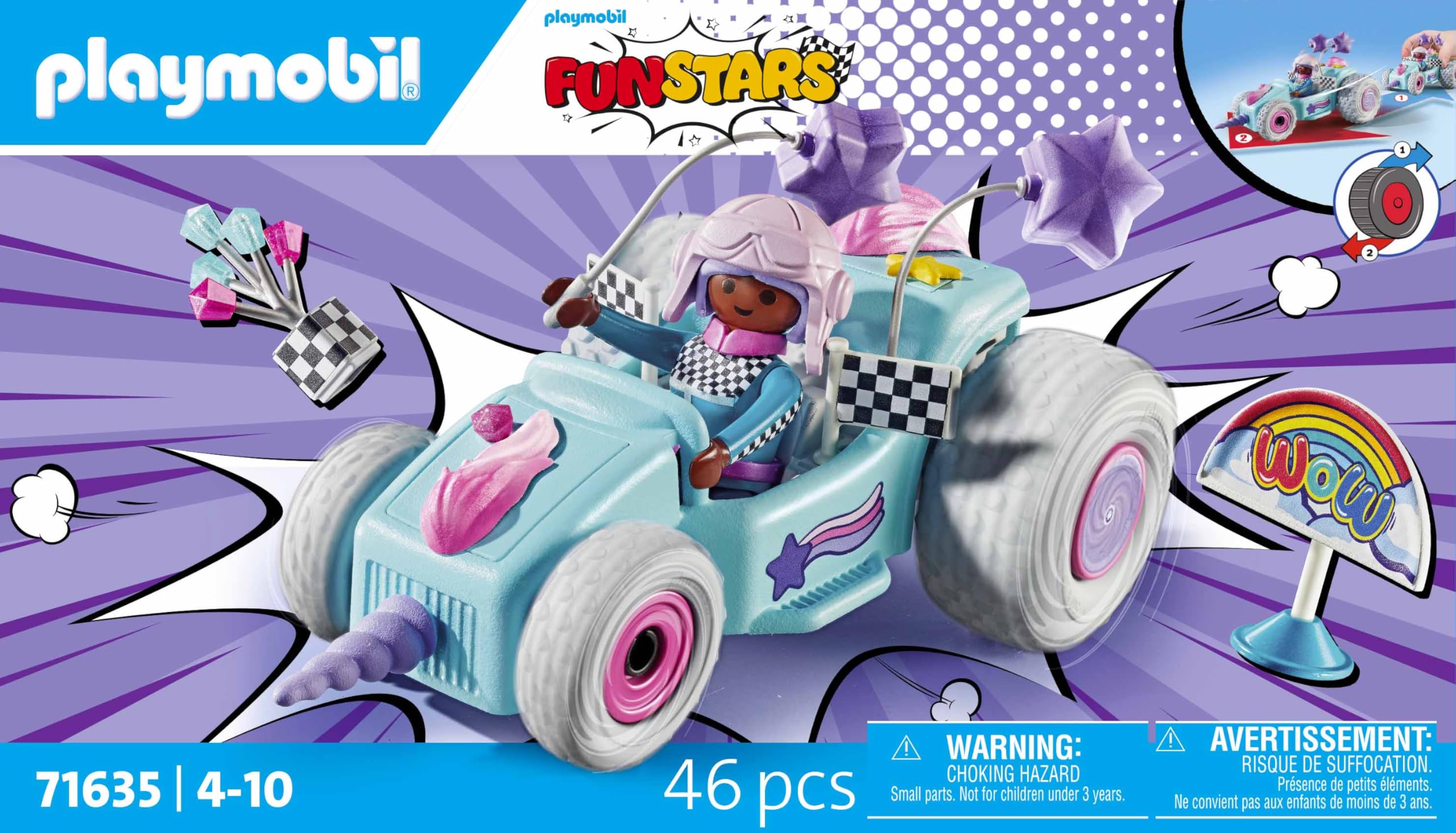 Playmobil Racing Unicorn Playset - Magical Kart with Retractable Motor for Ages 4+ 4