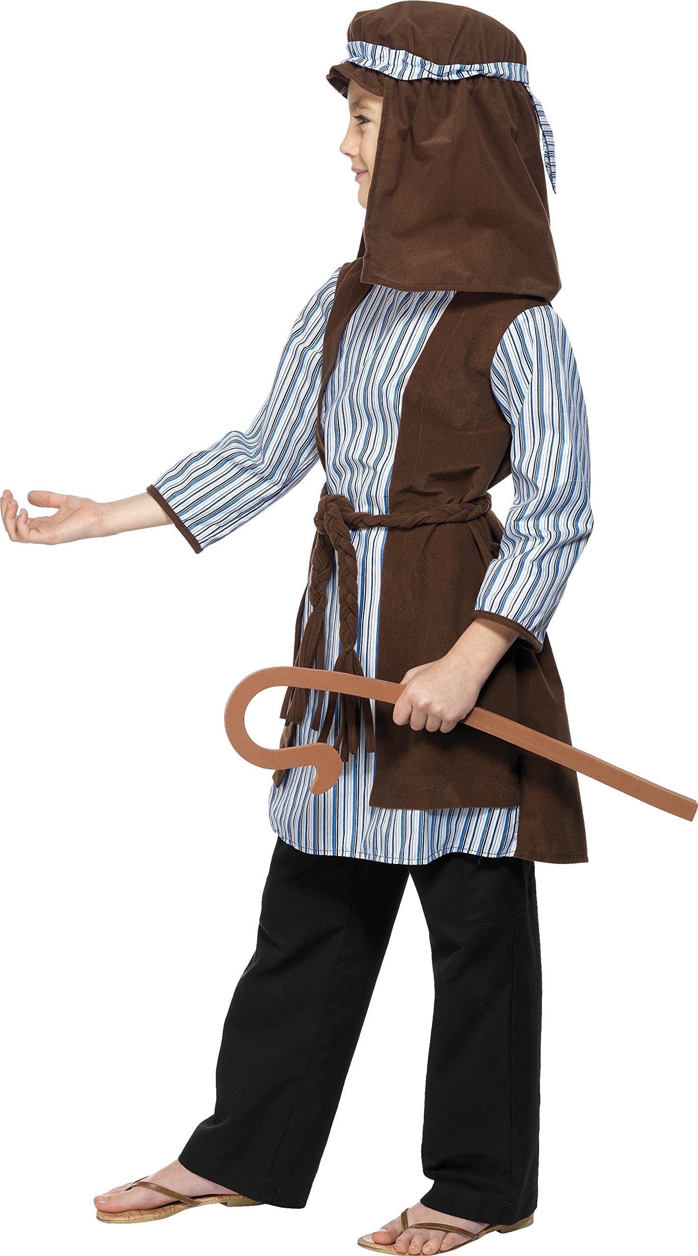 Smiffys Kids Deluxe Shepherd Costume - Brown, Age 7-9 Years 8