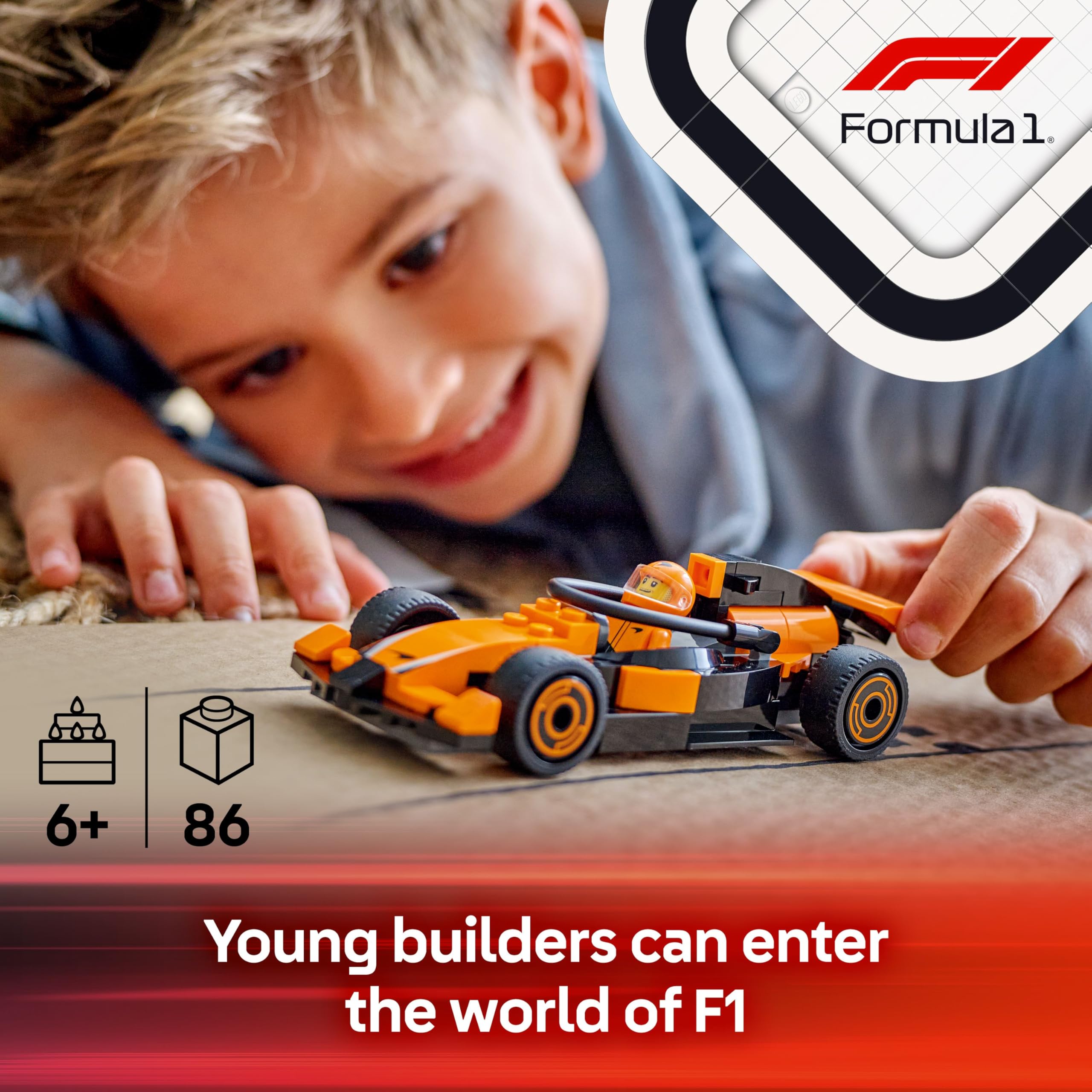 LEGO City 60442 F1 Driver with McLaren Race Car Building Set | Ages 6+