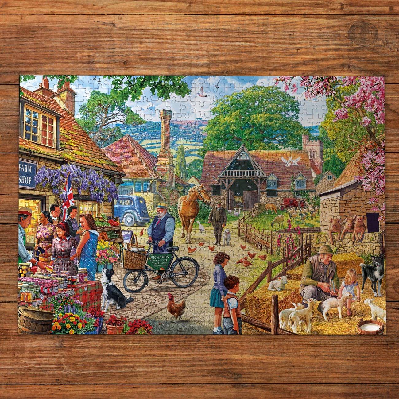 Gibsons The Farm Shop 100XXL Piece Jigsaw Puzzle for Adults | Steve Crisp Artwork | Recycled Board