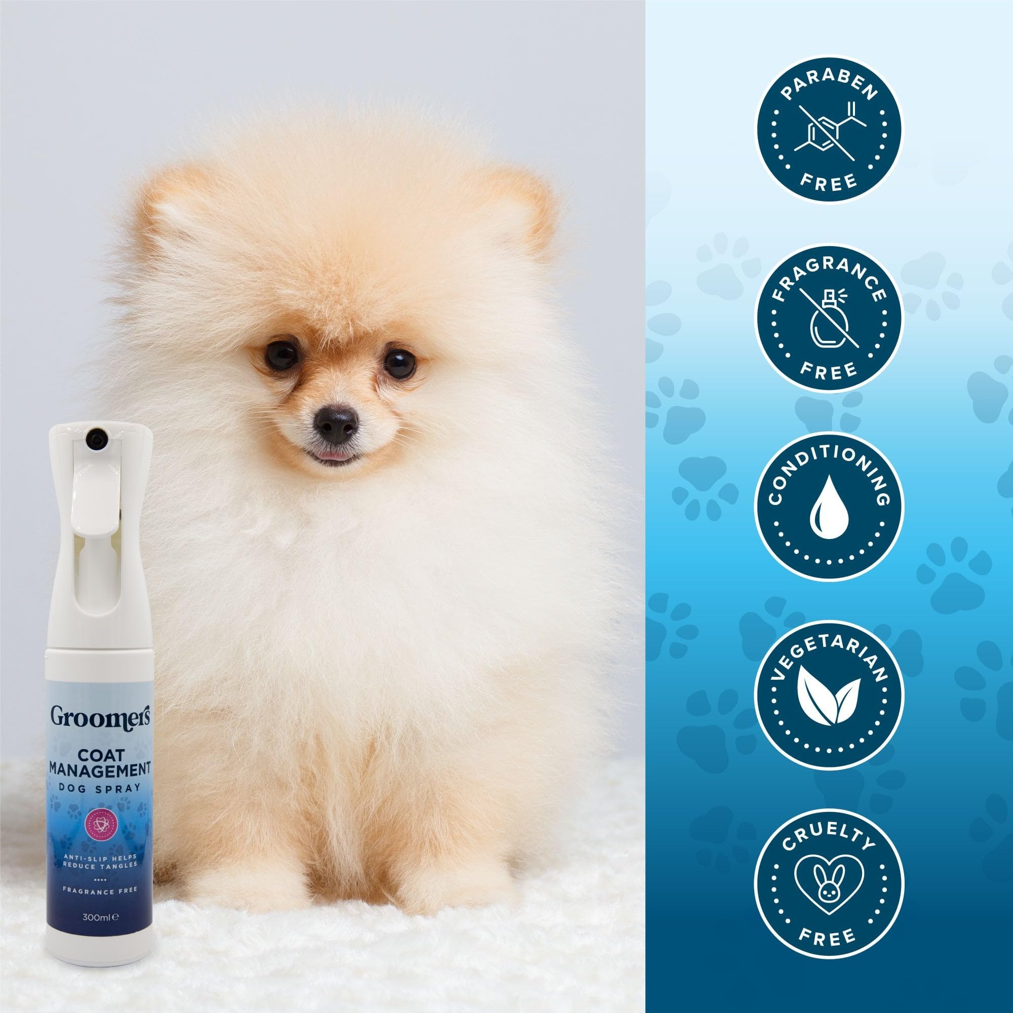 Groomers Coat Management Spray - Dog Detangler & Conditioner | Unscented | 300ml