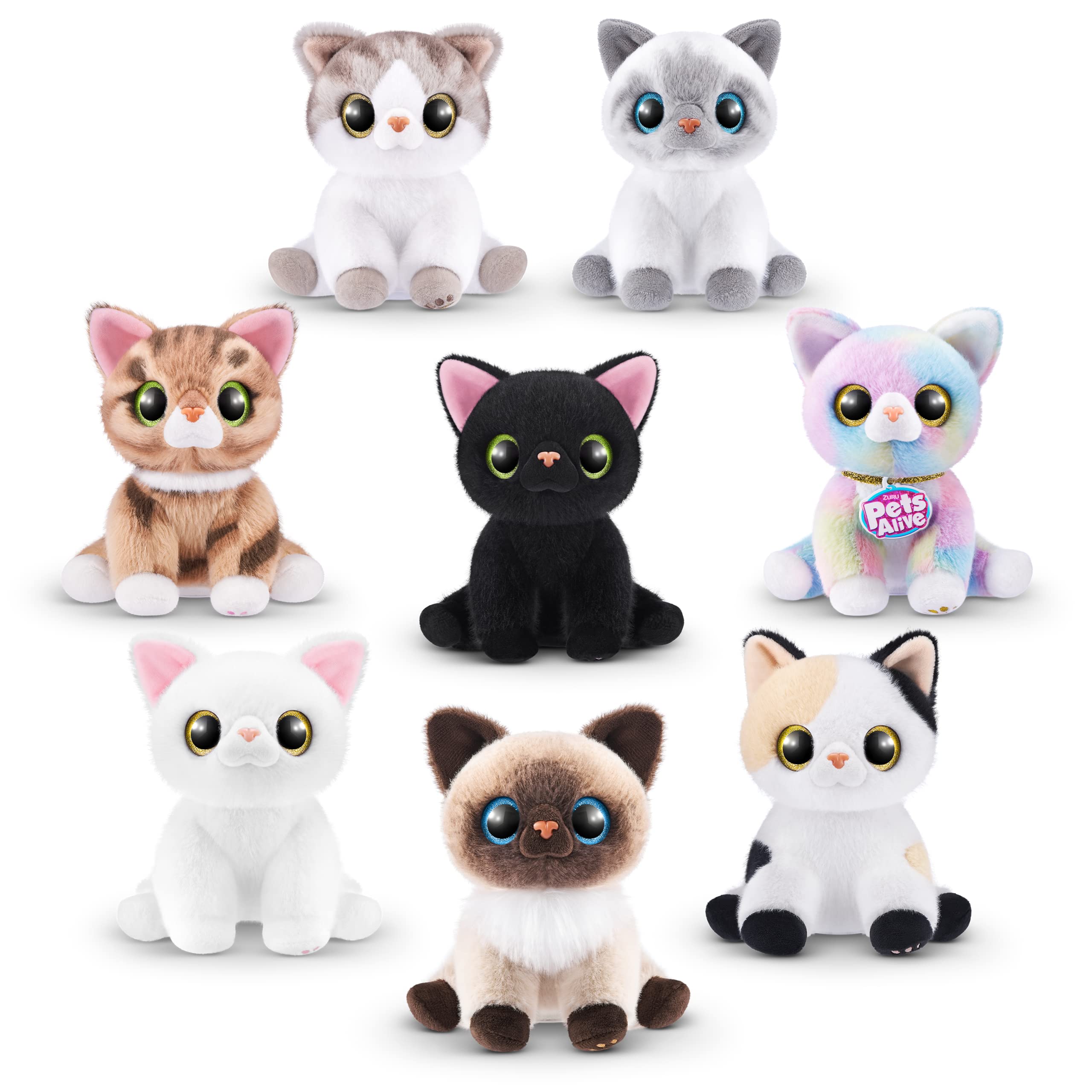 Pets Alive Smitten Kitten - Bonnie, Interactive Electronic Plush Toy with 10 Real Kitten Sounds, Ages 3+