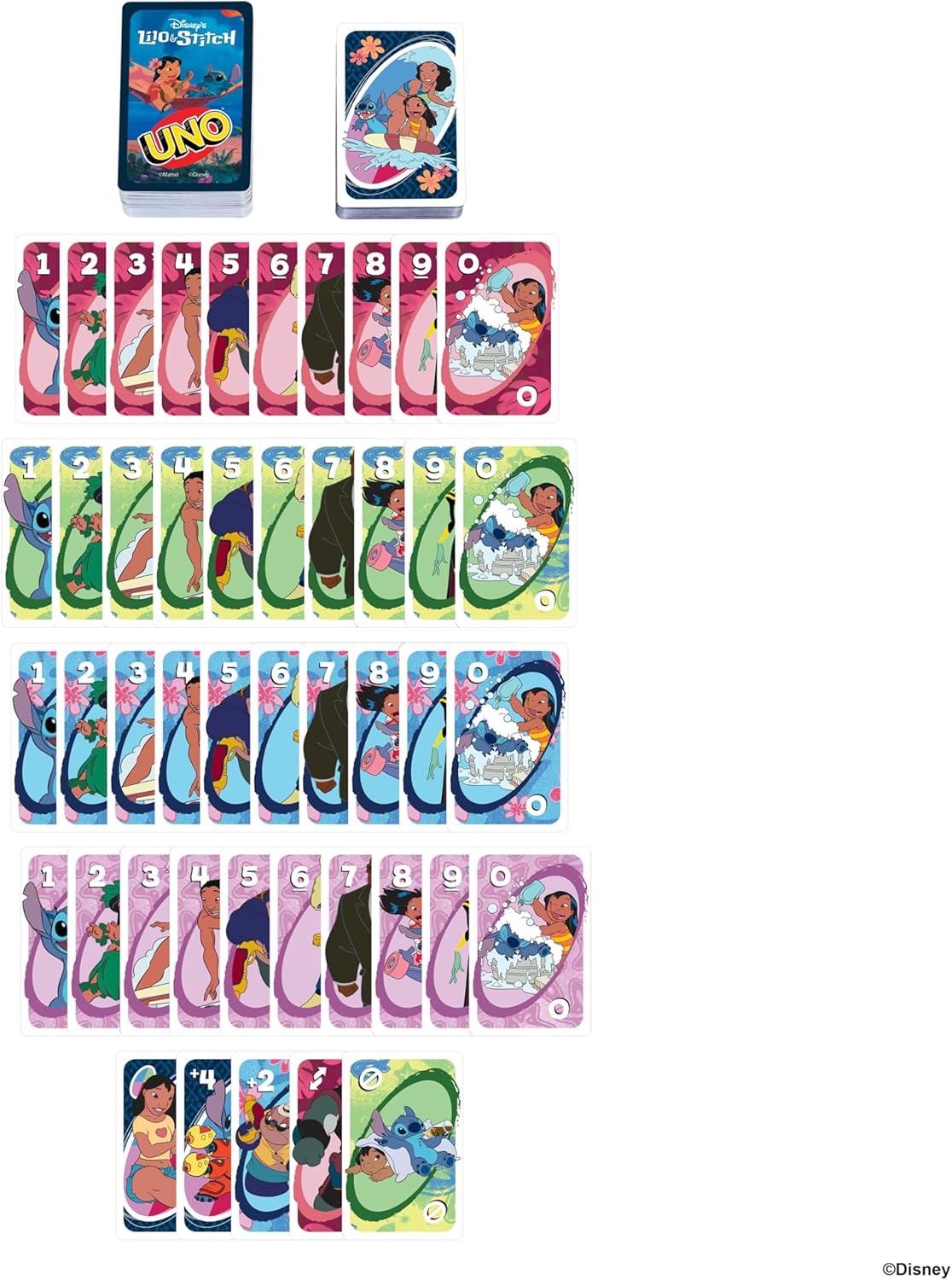 Mattel Games UNO Disney’s Lilo and Stitch Card Game 9