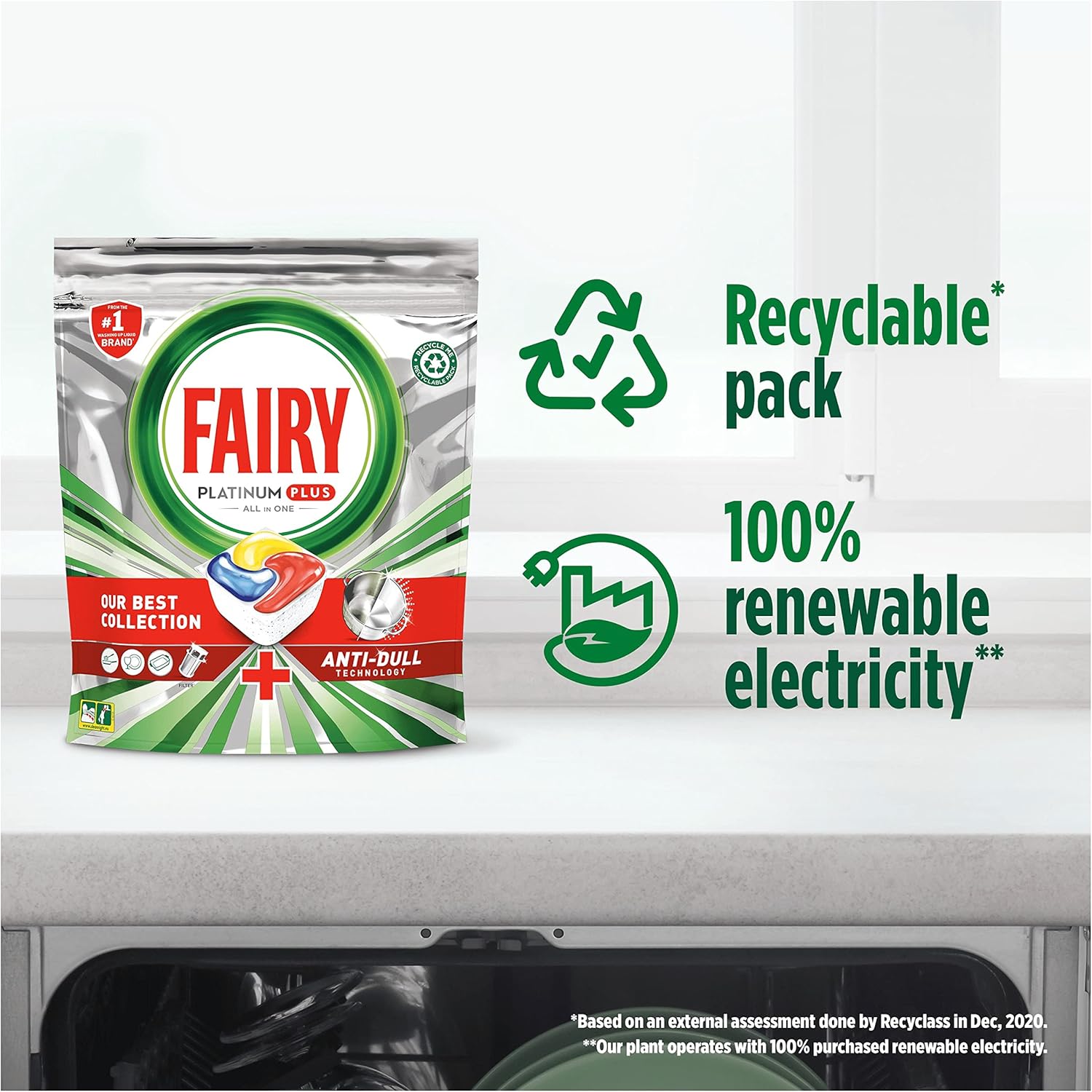 Fairy - Platinum Plus All-In-1 Dishwasher Tablets, 59 Tablets, Lemon 8