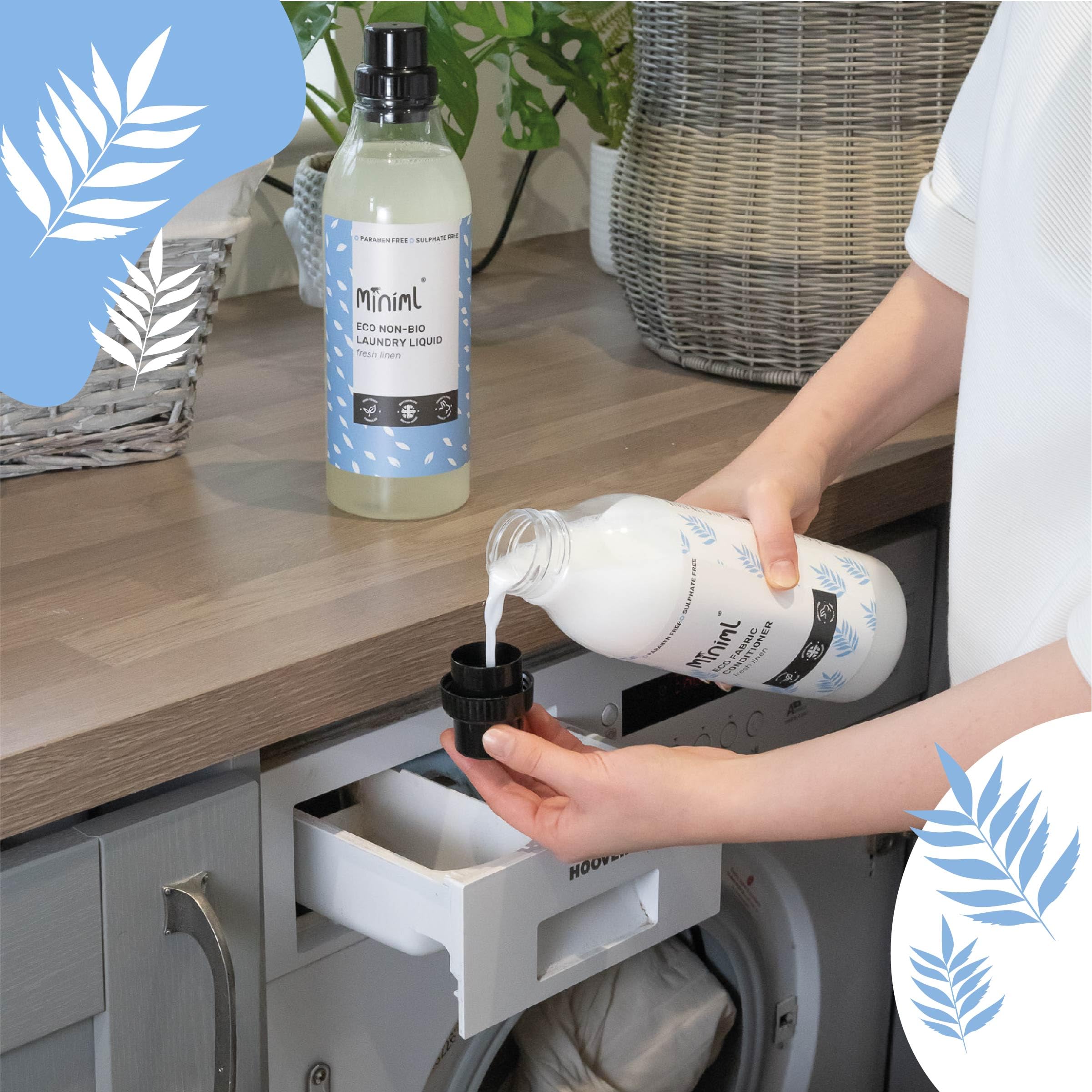 Miniml Öko-Weichspüler, 1 l – natürlicher Weichspüler mit frischem Leinenduft 4