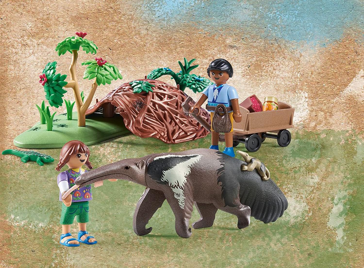 Playmobil 71012 Wiltopia Anteater Care Playset - 39-Piece Animal Rescue Toy for Kids 4