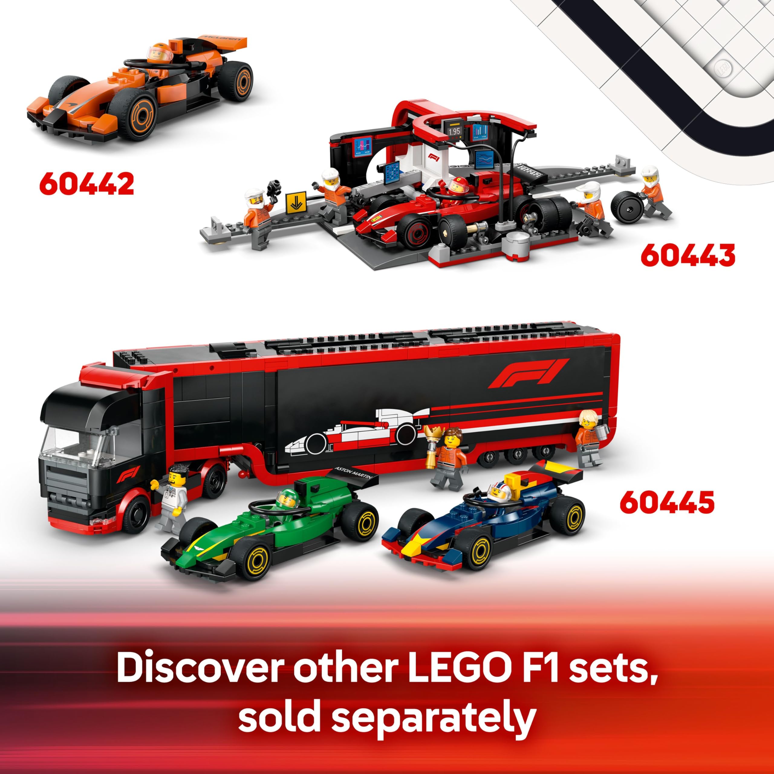 LEGO City 60464 F1 Williams Racing & Haas F1 Race Cars Building Set for Ages 4+ 7