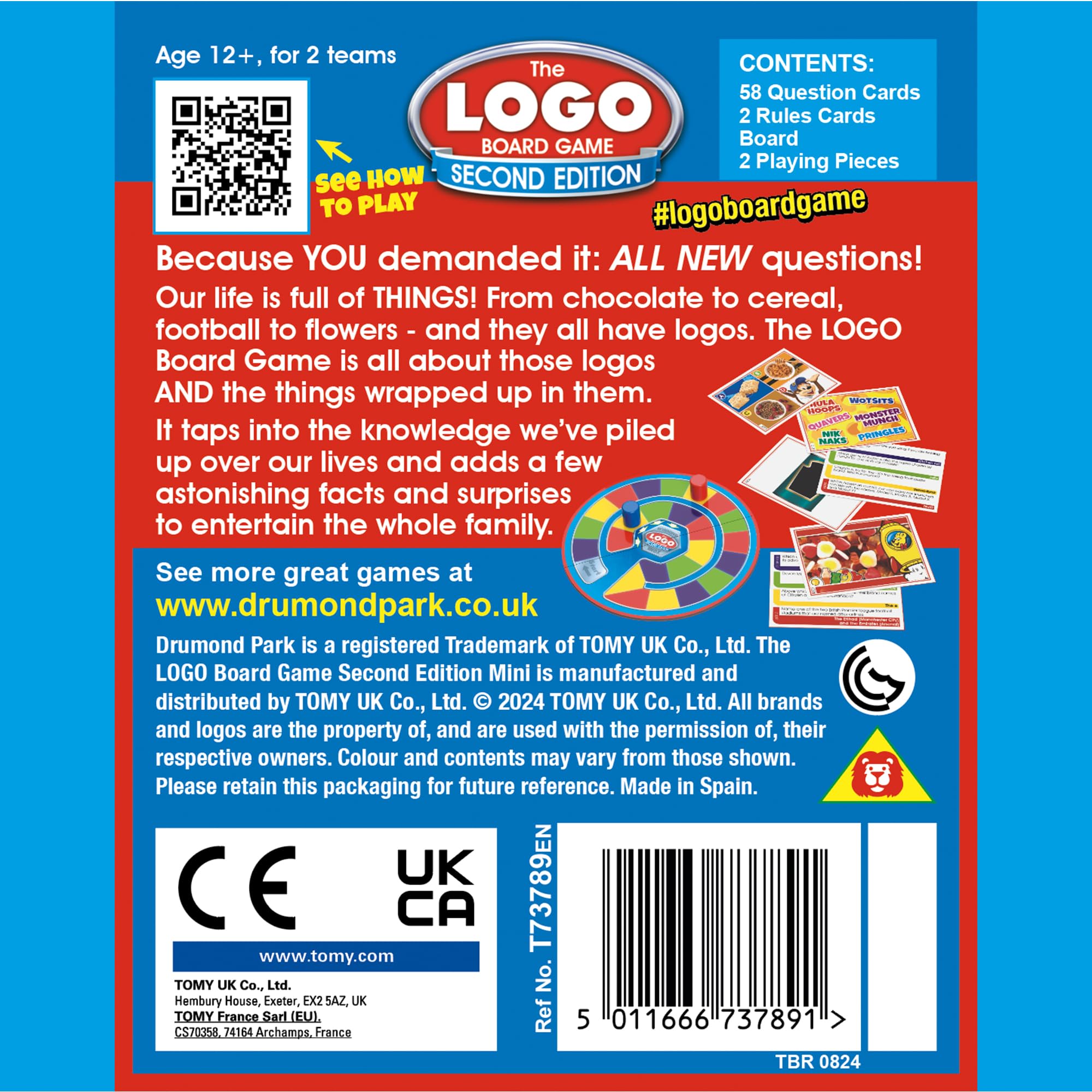 Drumond Park The LOGO Mini Board Game Second Edition - Family Trivia Game for Travel