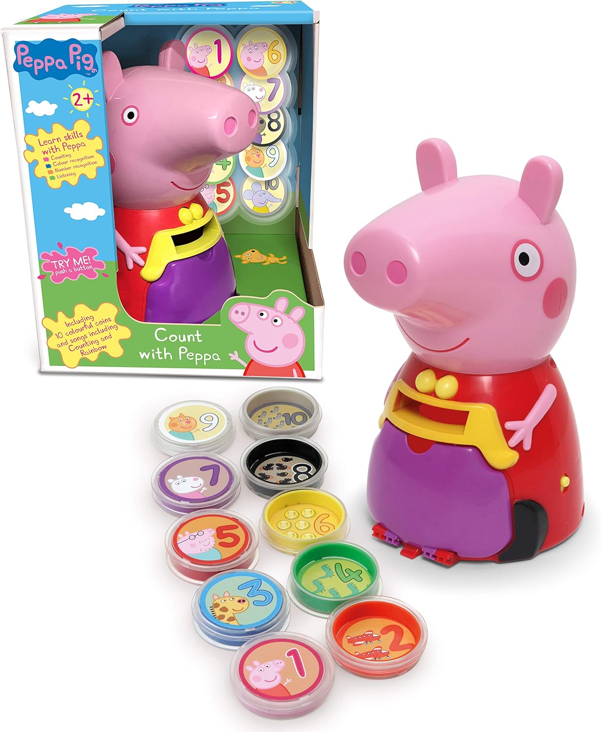 Peppa Pig Count with Peppa Interactive Learning Toy with 10 Coins