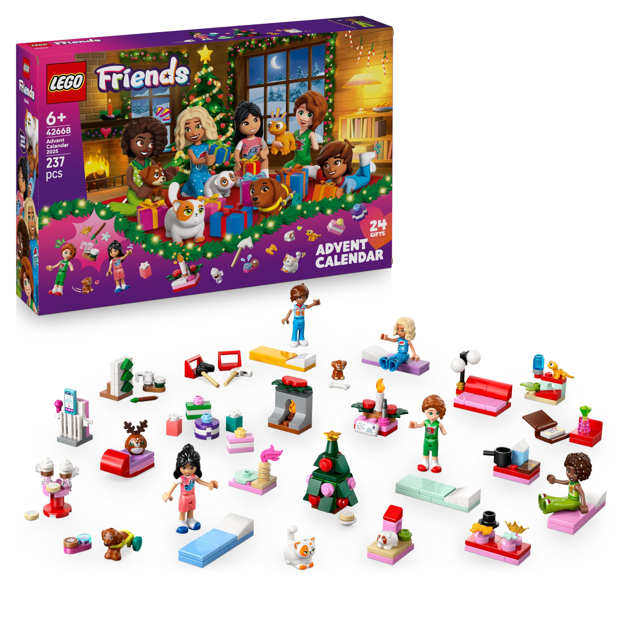 LEGO Friends Advent Calendar 2025 - 24 Days of Festive Building Fun for Kids 6+