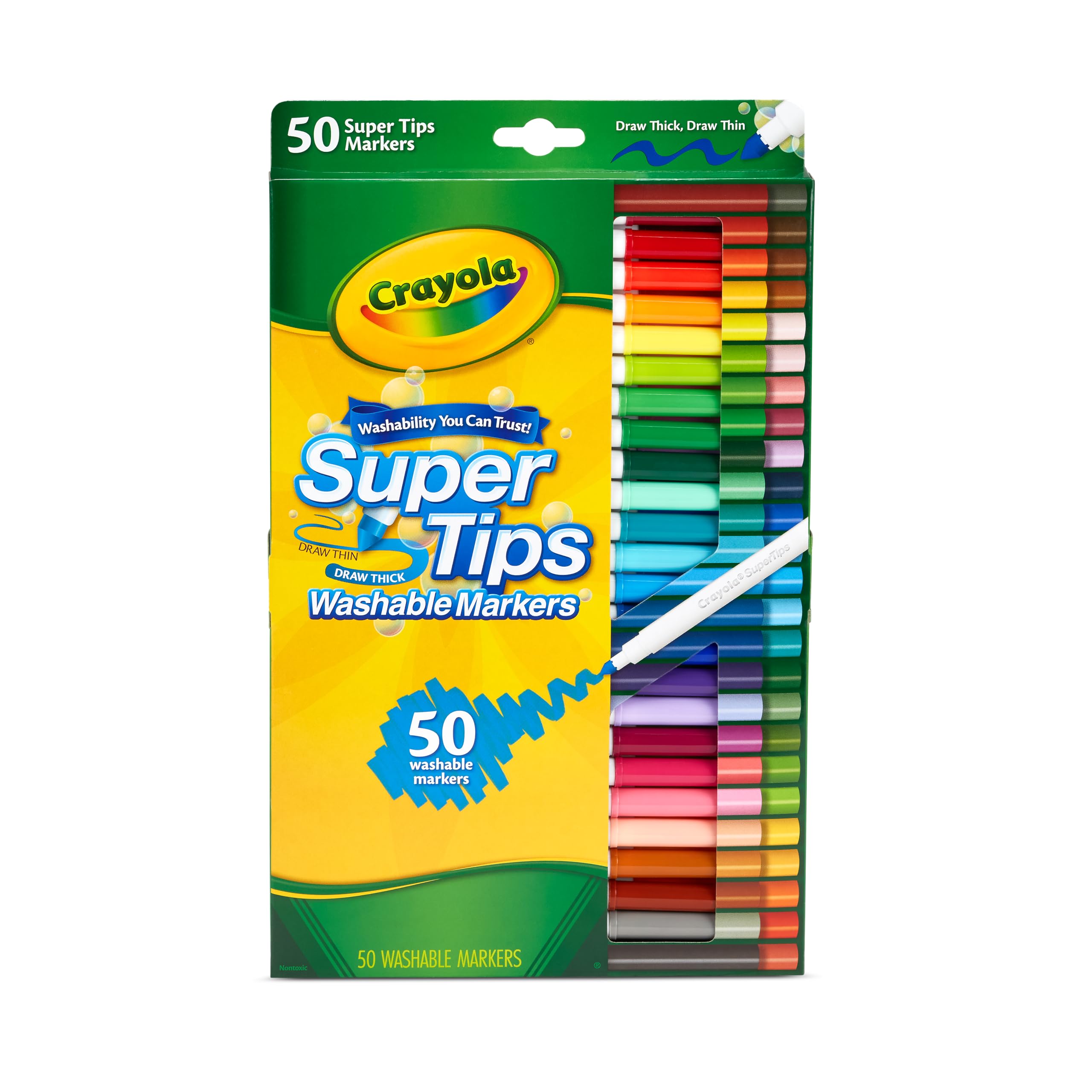 Crayola 50 abwaschbare Super Tip Marker – Kunst &amp; Handwerk für Kinder ab 3 Jahren 7