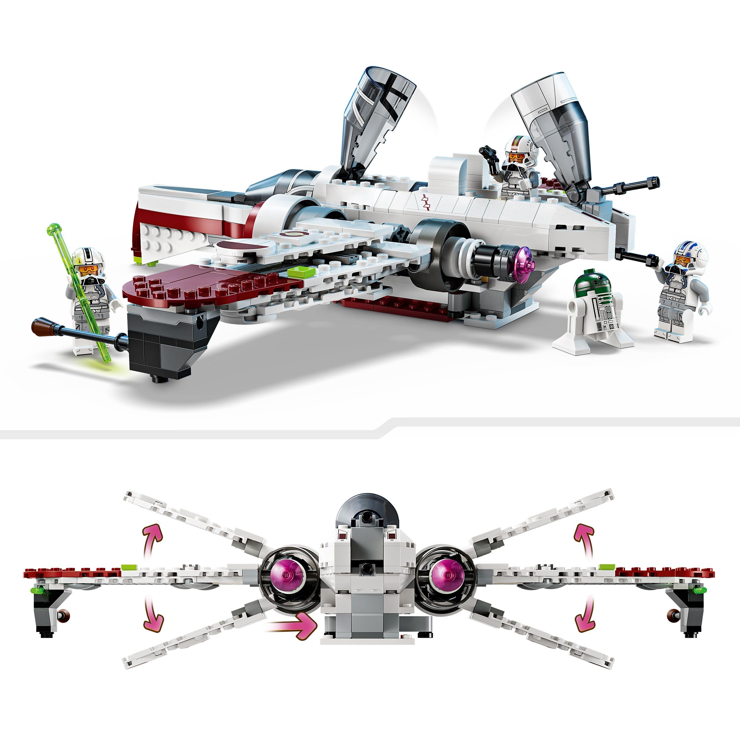 LEGO Star Wars ARC-170 Starfighter Building Toy with 3 Clone Pilot Minifigures - 497-Piece Playset for Ages 9+ 5