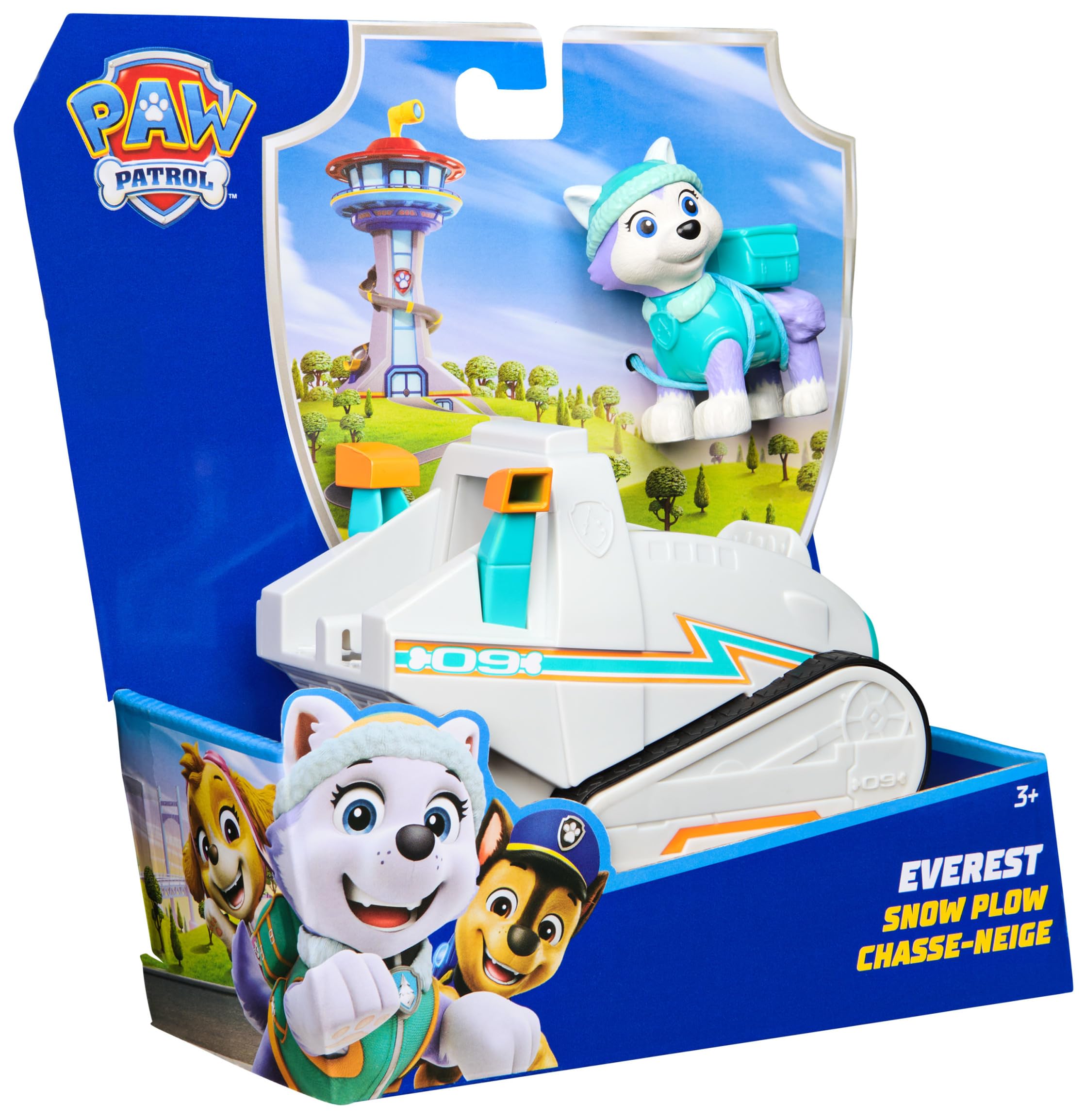 Paw Patrol Everest's Snowplough - Collectible Action Figure & Vehicle for Kids 3+ 5