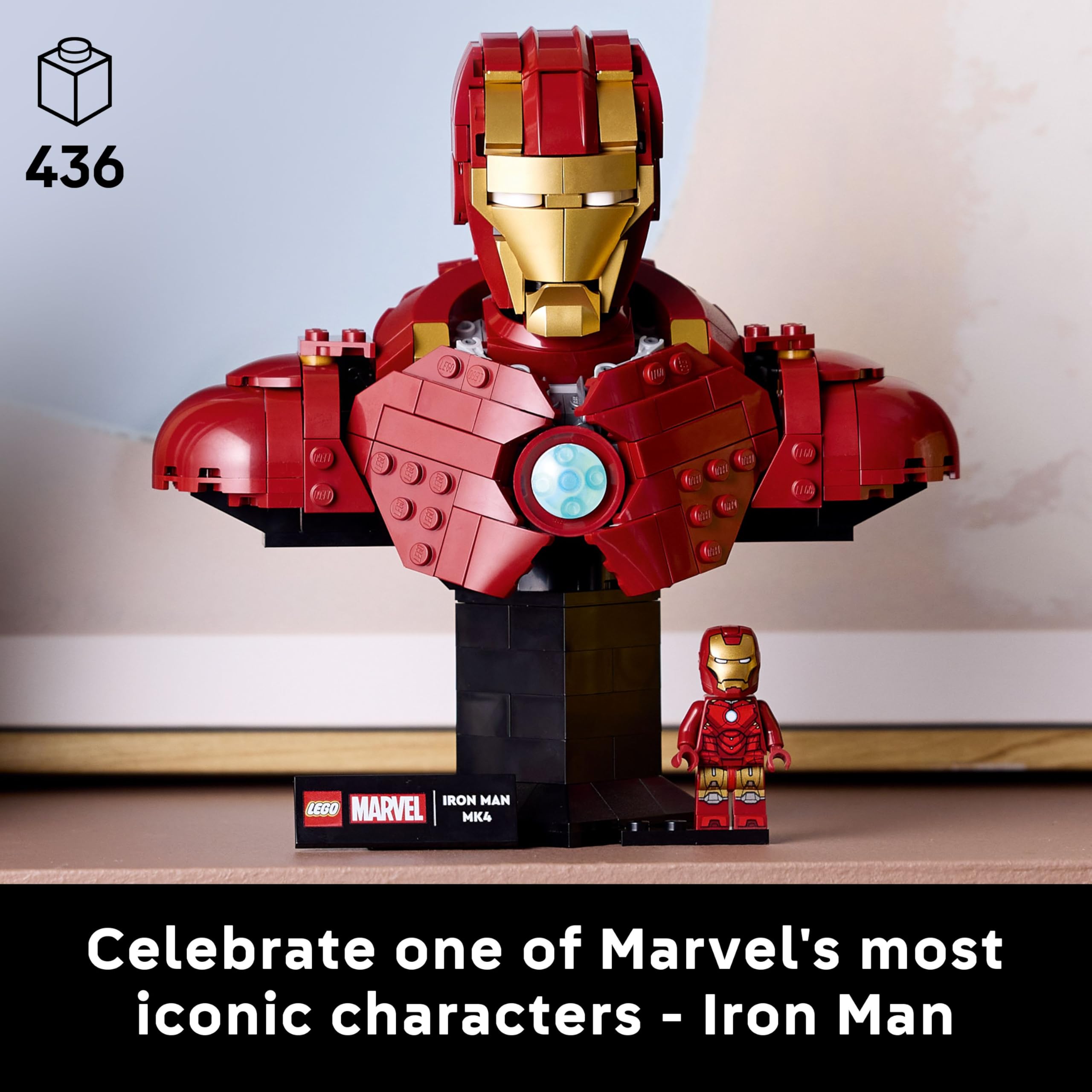 LEGO Marvel Iron Man MK4 Bust - Buildable Display Model for Adults 3
