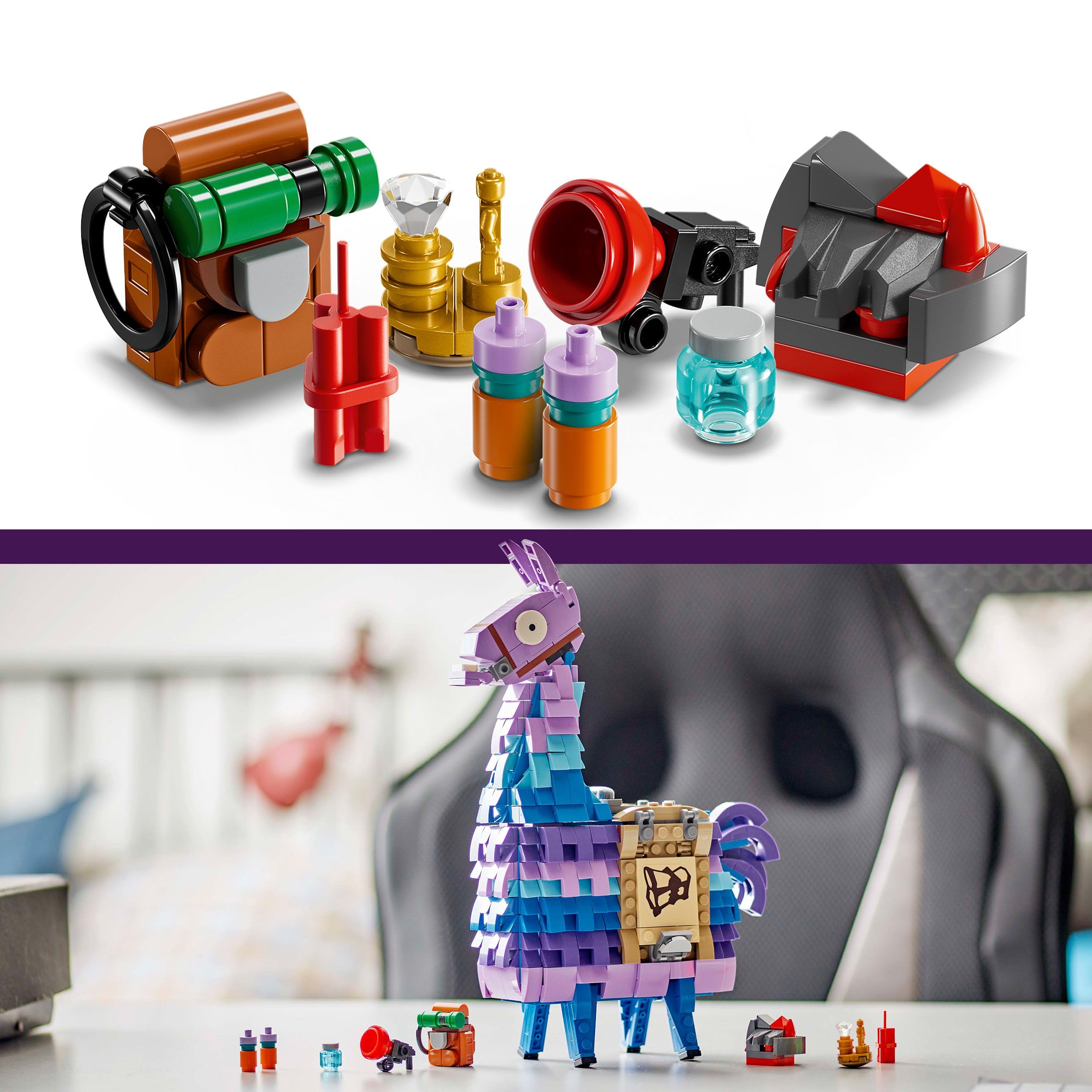 LEGO Fortnite Supply Llama 77071 - Building Set with Movable Head & Gaming Accessories 5