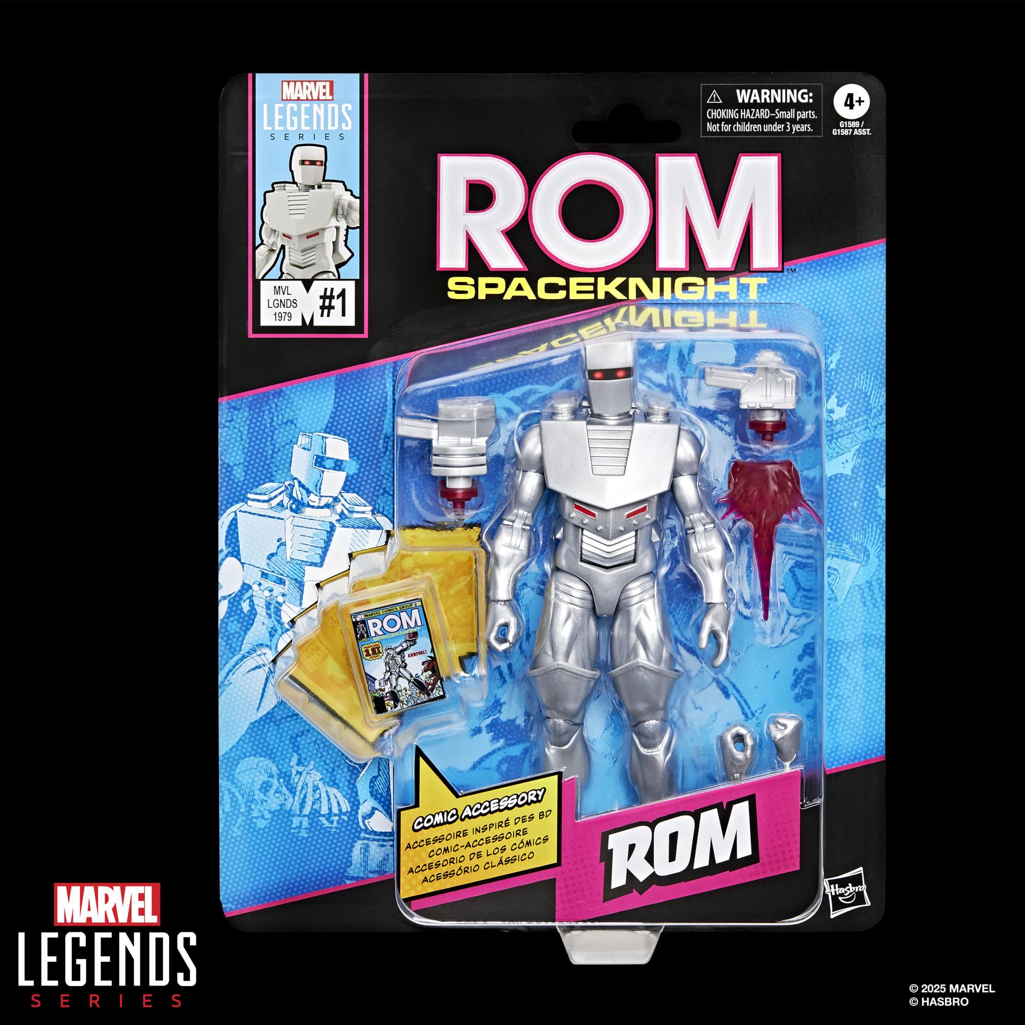 Marvel Legends Series Rom: Spaceknight Action Figure - Silver 6-Inch Collectible 9
