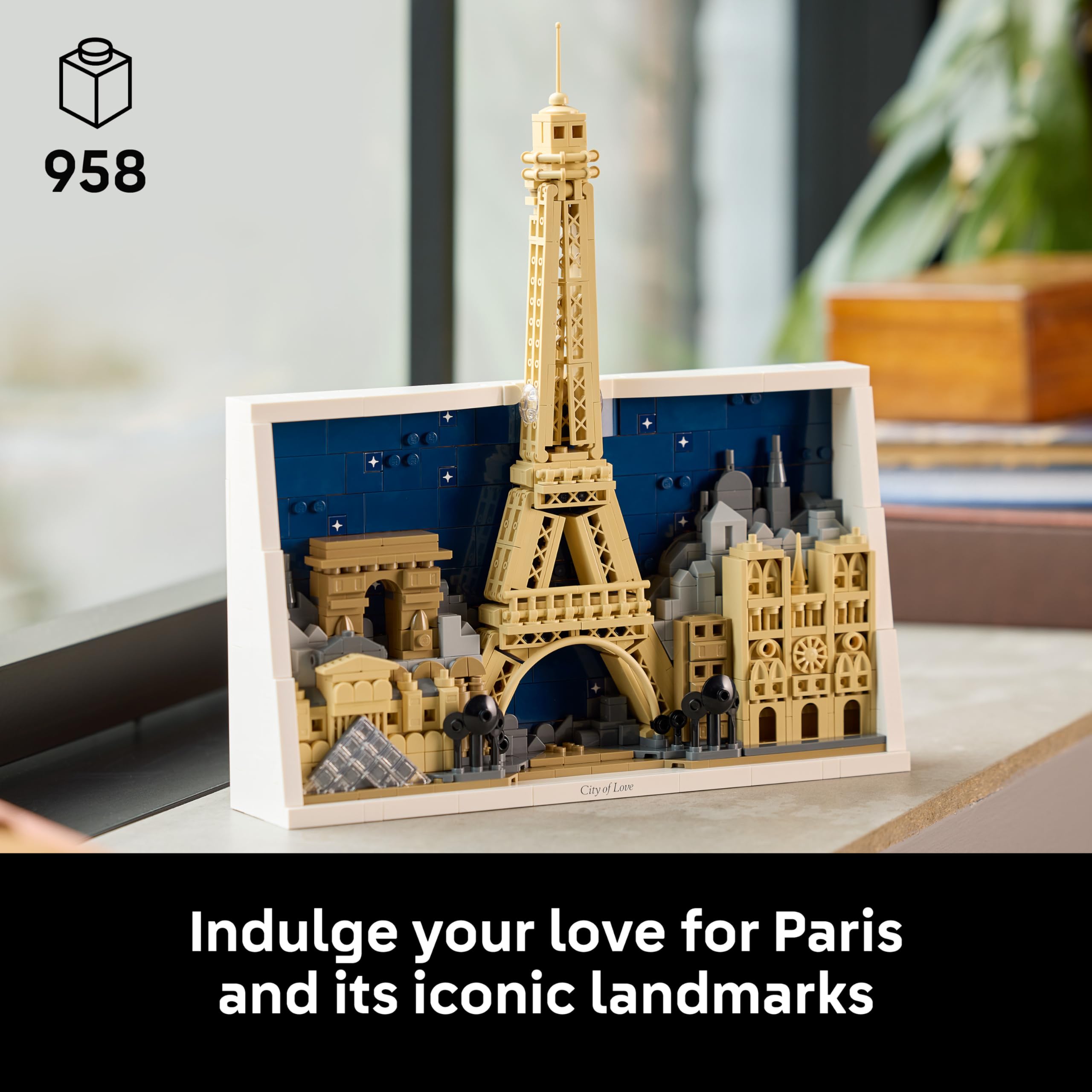 LEGO Architecture Paris – City of Love DIY Miniature Model Kit for Adults (21064)