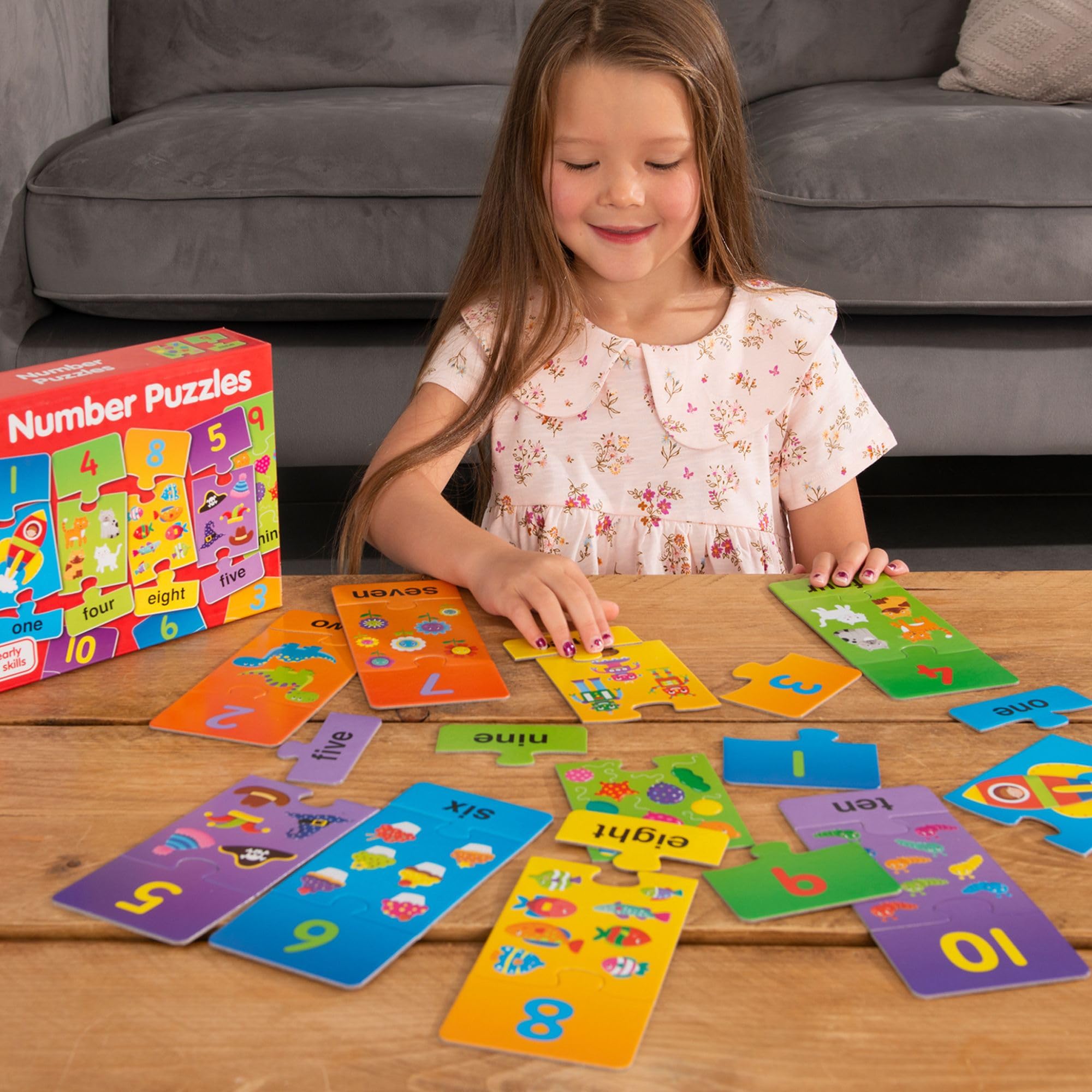 Galt Toys Number Puzzles - 10 Puzzles for Early Counting Skills | Ages 3+ 5