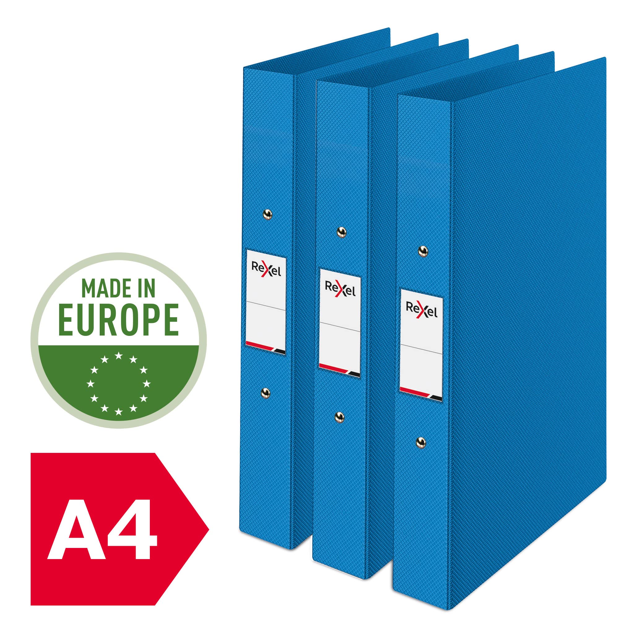 Rexel Choices A4 O-Ring Binder - 25mm Slim Spine | 190 Sheet Capacity | Blue Polypropylene
