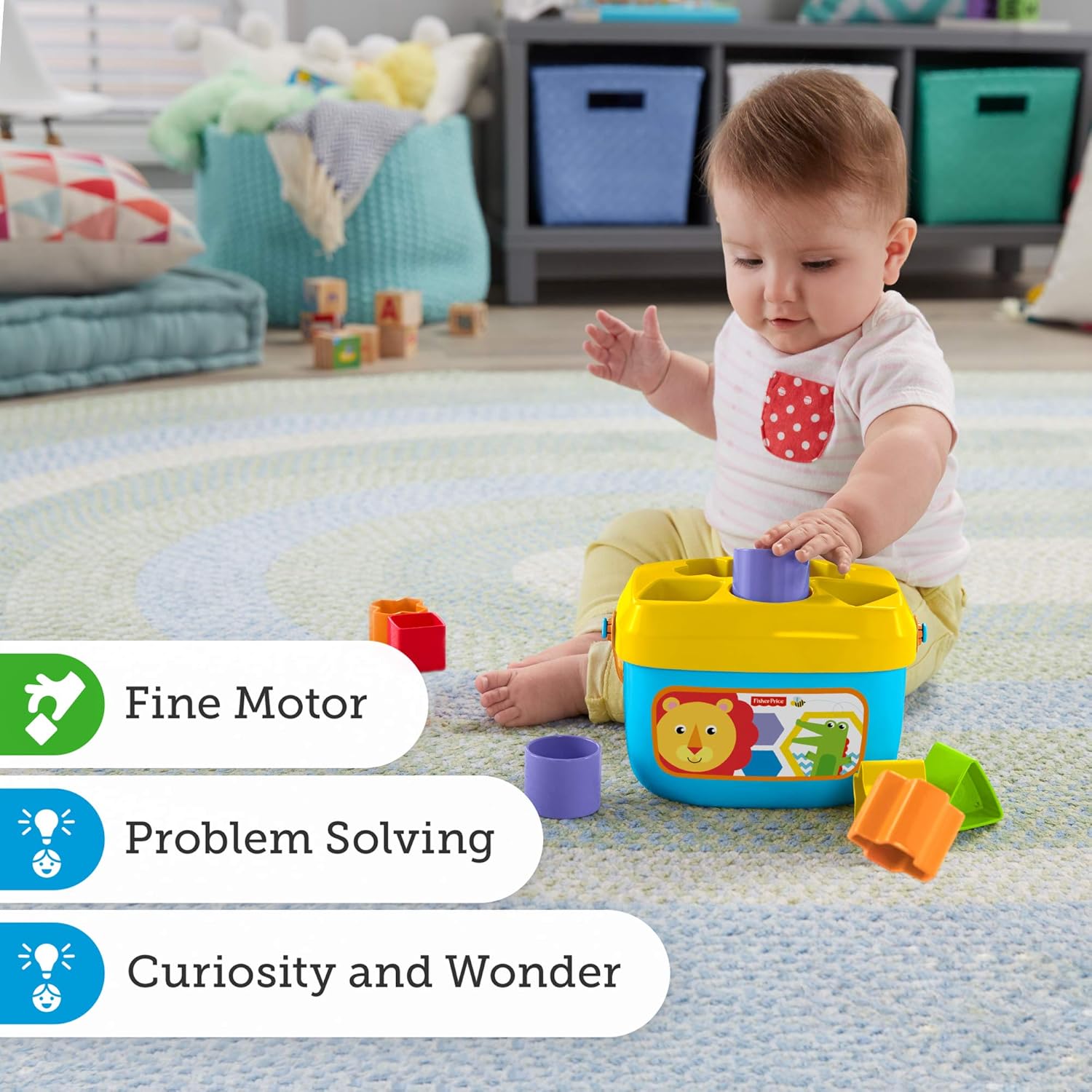 Fisher-Price Babys erste Bausteine ​​– Spielzeug zum Formensortieren und Stapeln für Kinder ab 6 Monaten 10