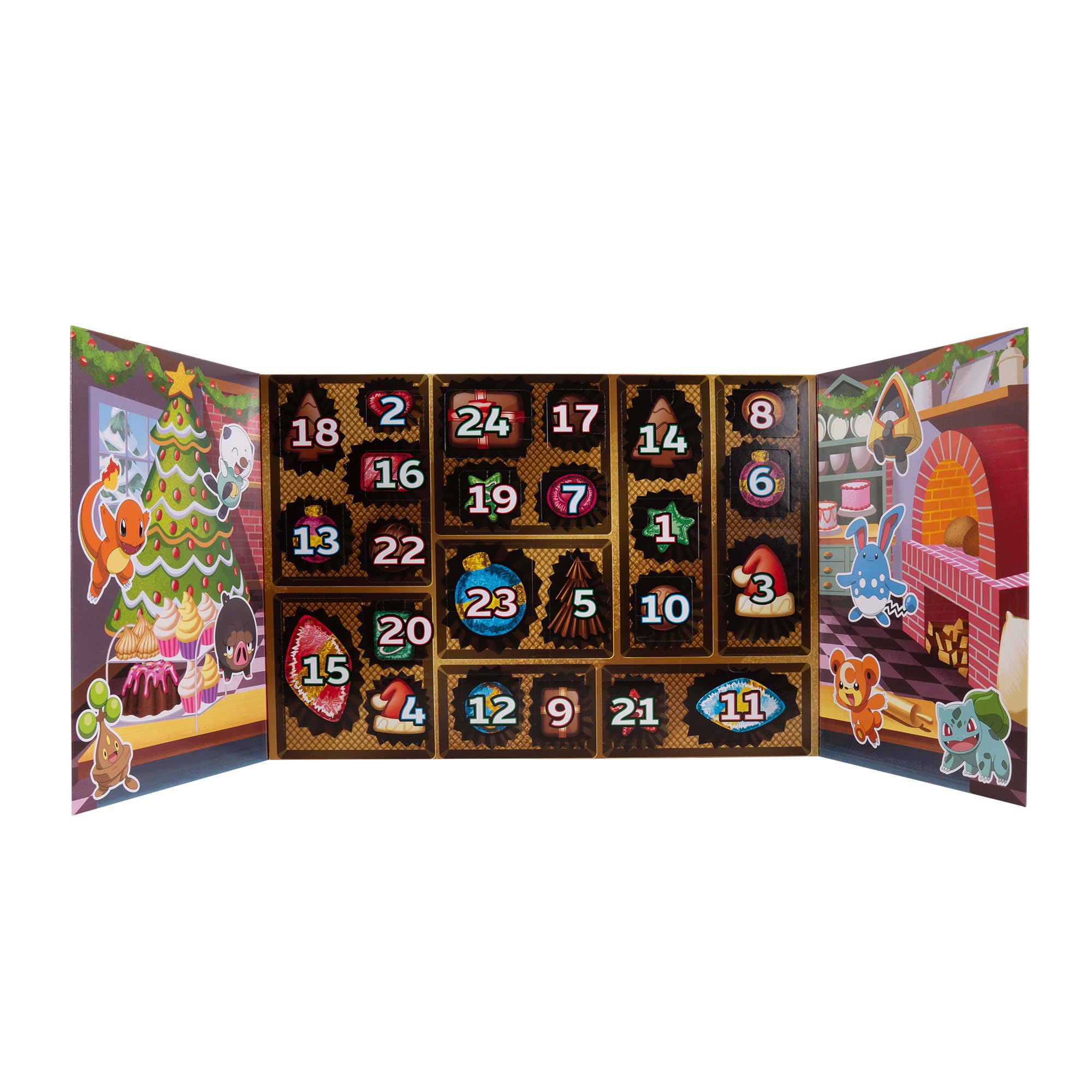 Pokémon Holiday Calendar 2025 - 24-Day Countdown with 16 Battle Figures & Accessories 7
