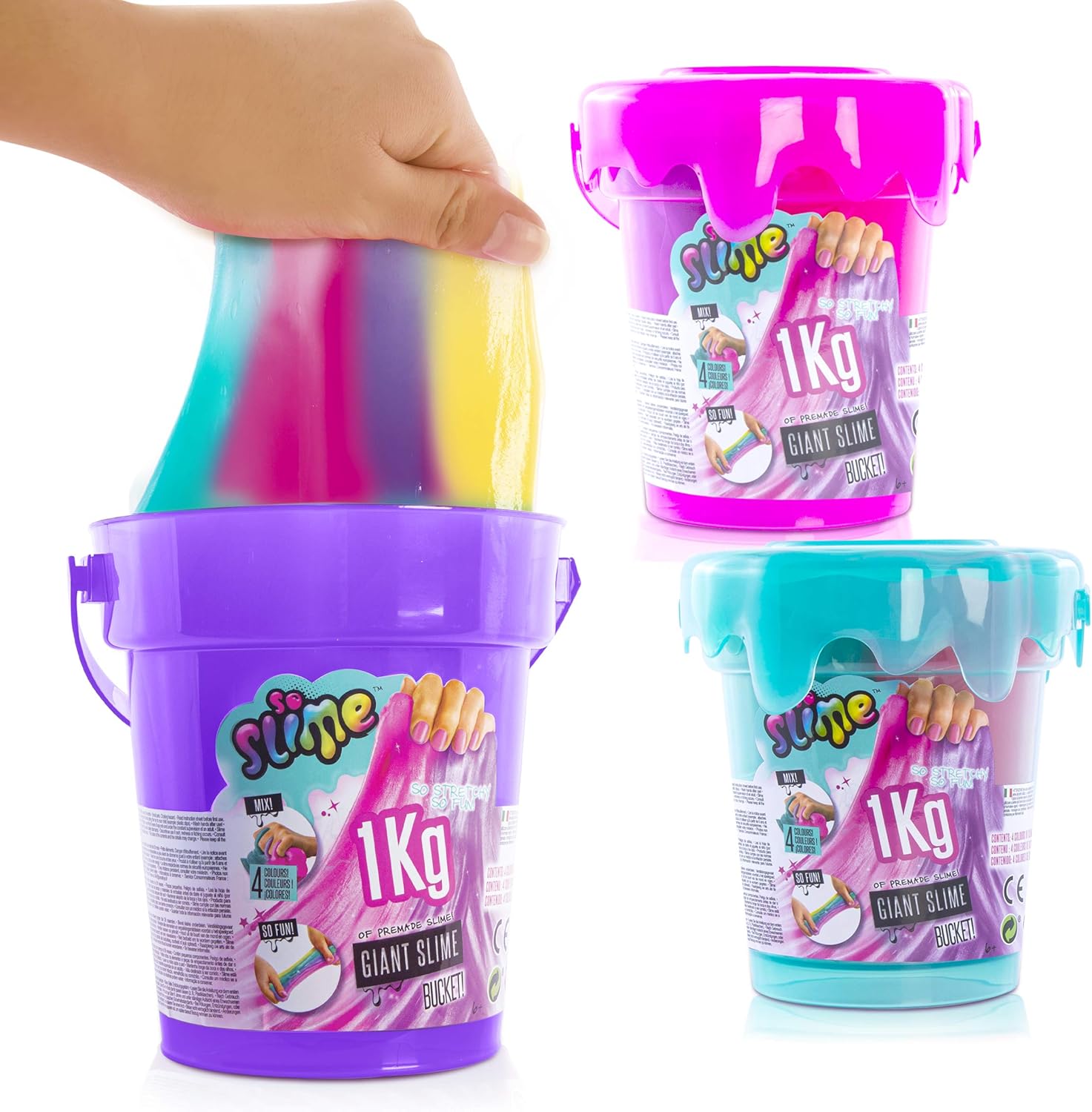 So Slime SSC 122U Giant Slime Bucket - 1kg Sensory Play Set for Kids 6+