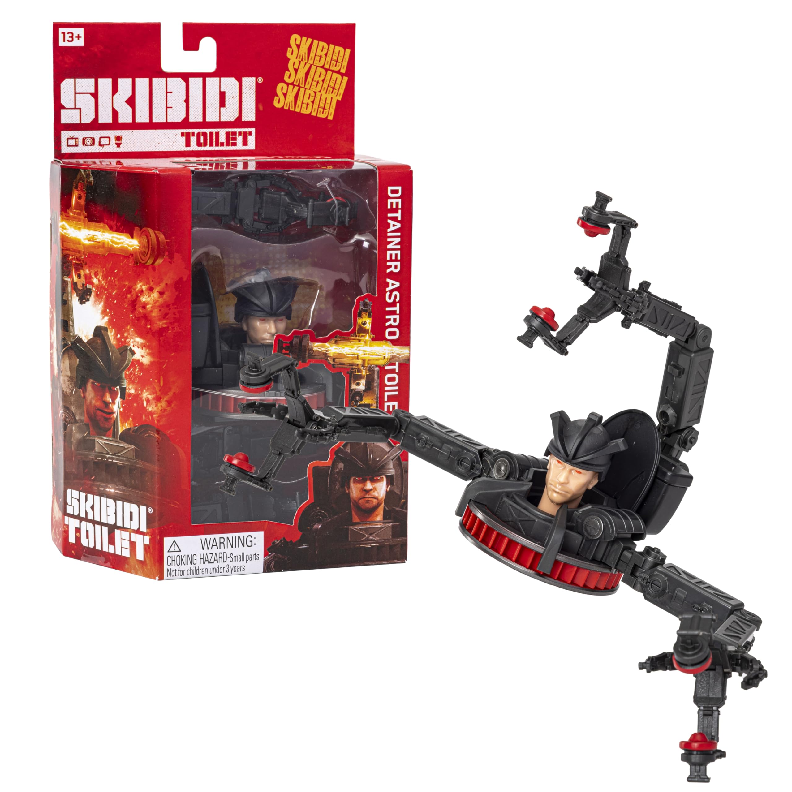 Skibidi Toilet Deluxe Detainer Astro Toilet Figure - 6" Collectible Action Figure