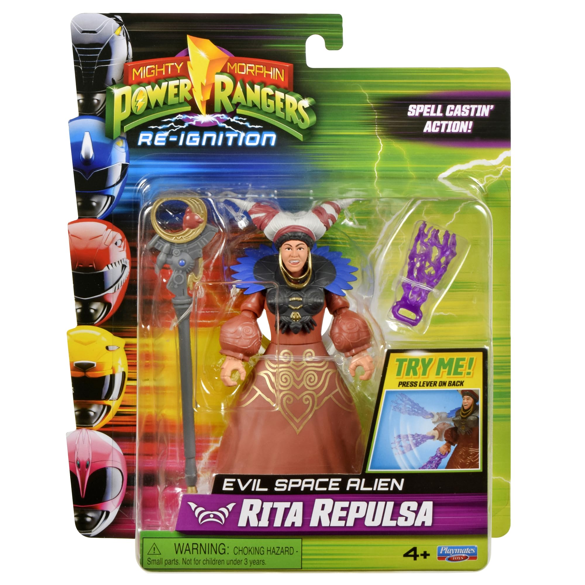 Power Rangers Mighty Morphin Rita Repulsa Action Figure - Auto-Morphin Feature, 4+ Years