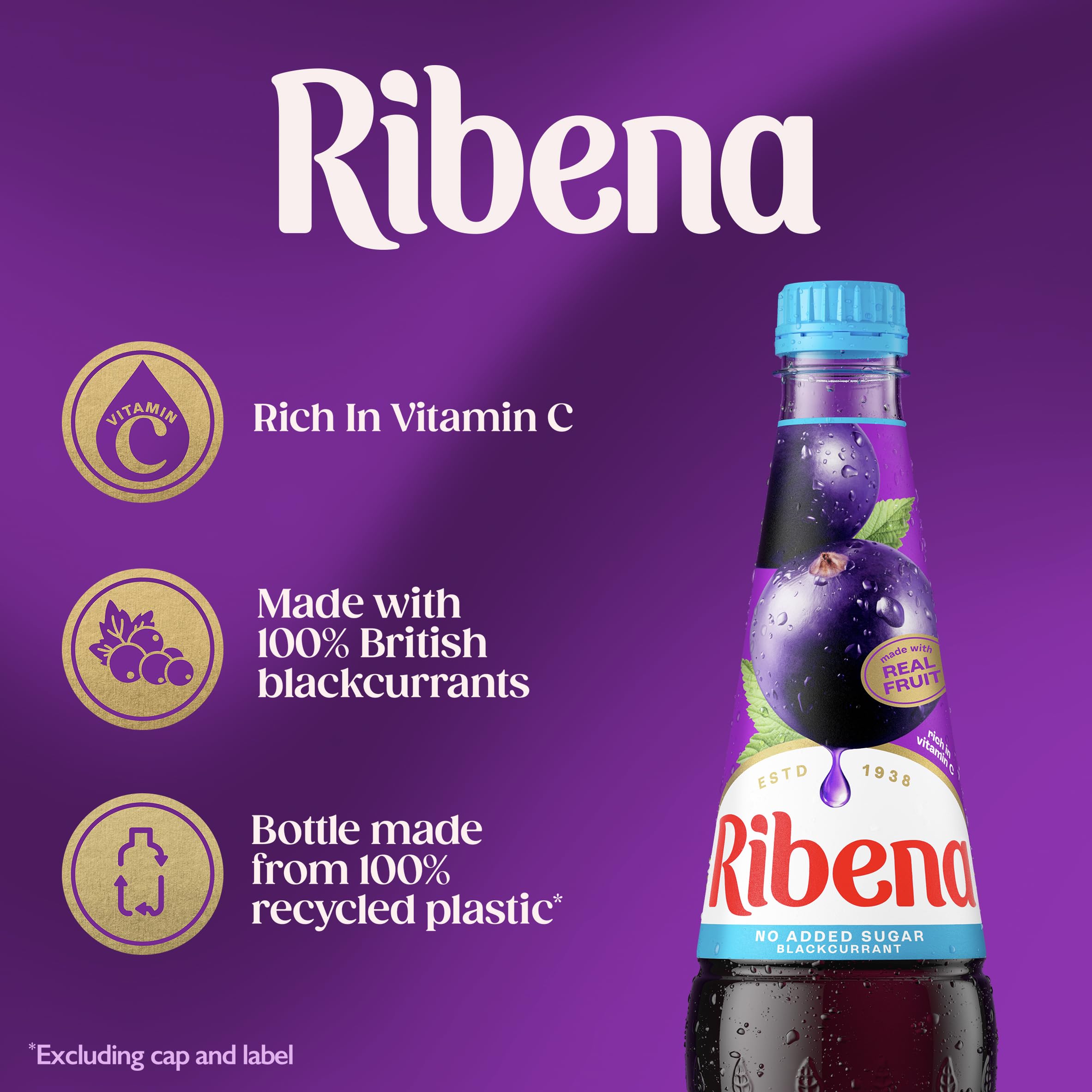Ribena Blackcurrant Squash No Added Sugar 850ml – Real British Blackcurrant Juice 4