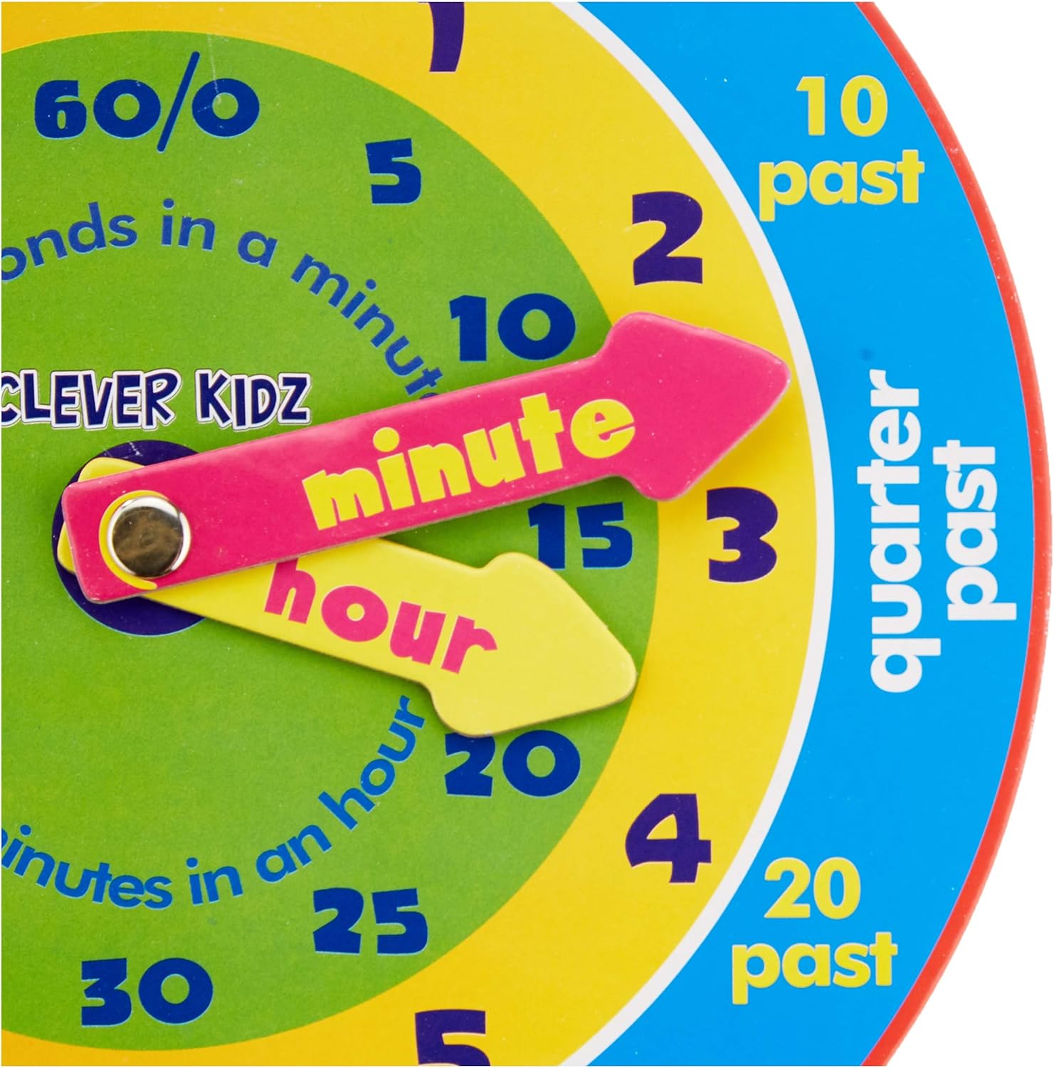 Premier Stationery Clever Kidz Magnetic Clever Clock - Educational Learning Toy for Kids