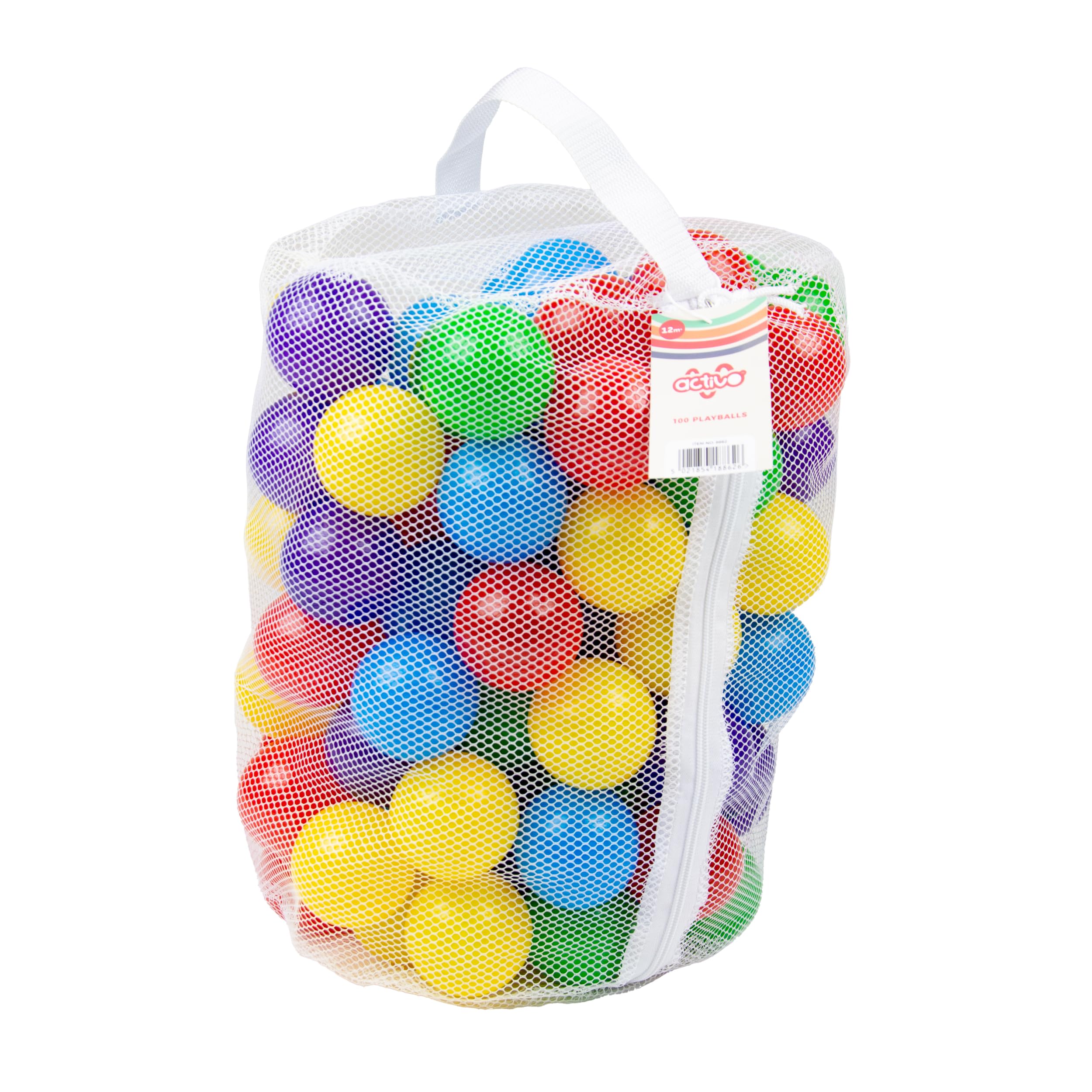 Mookie Activo 100 Play Balls – 100 Multi Coloured 5cm Plastic Ball Pit Balls for Toddlers
