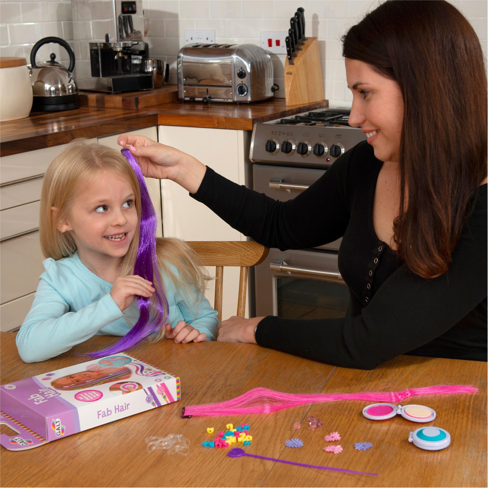 Galt Fab Hair - Hair Chalk Kit and Extensions for Children Ages 6+