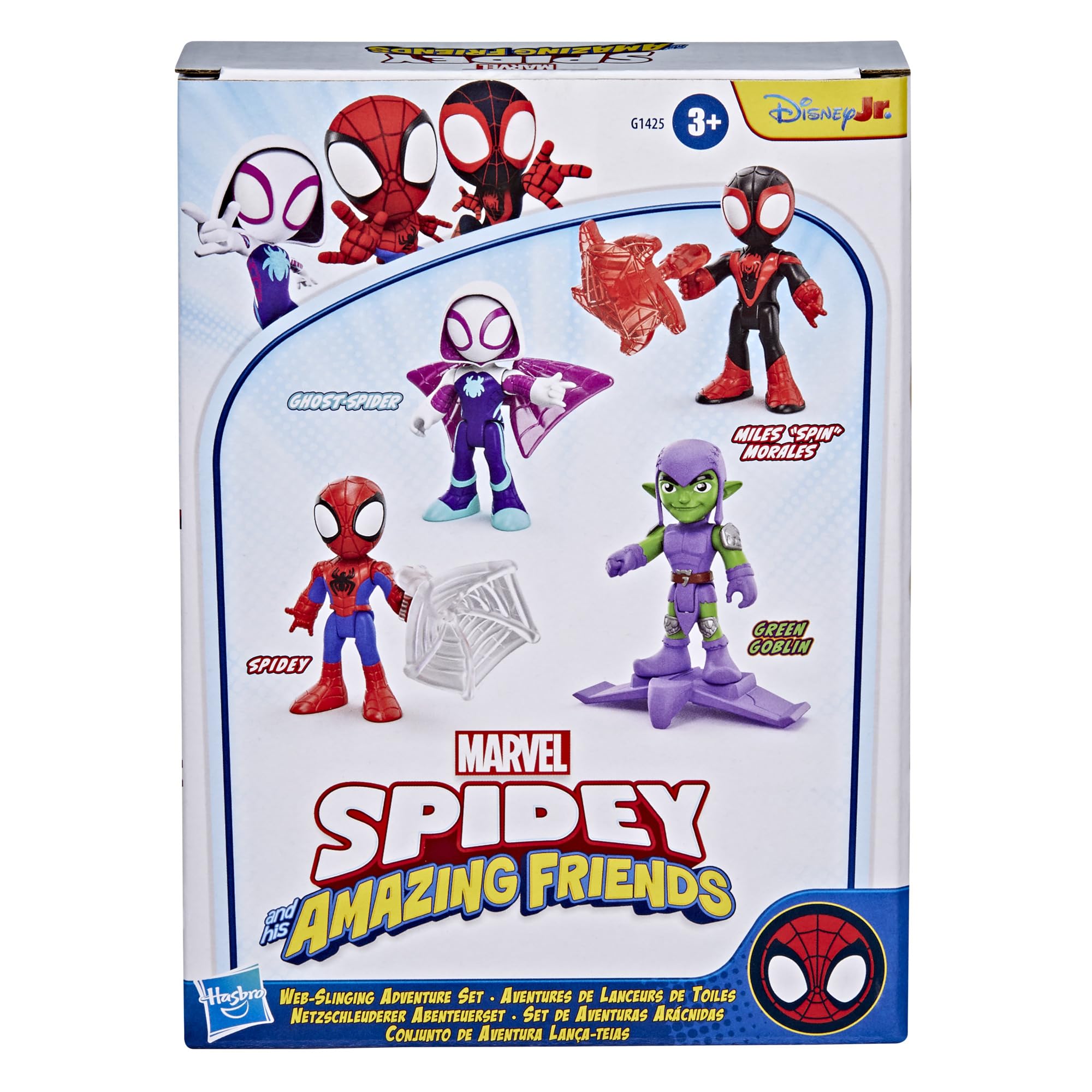 Spidey and His Amazing Friends Web-Slinging Adventure Set - 4-Pack Poseable Marvel Action Figures 8