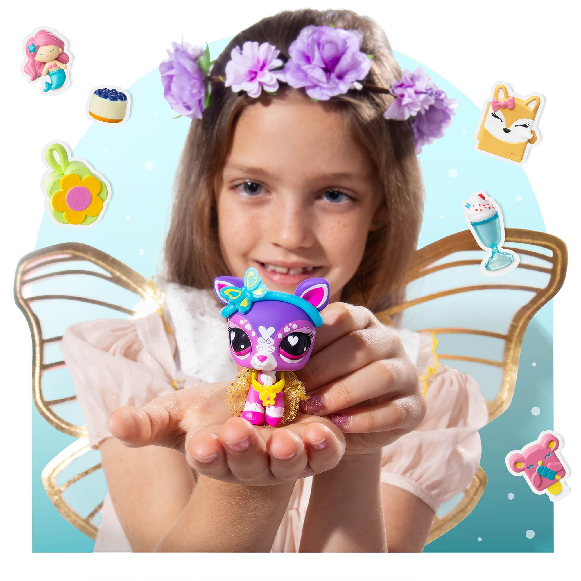 Littlest Pet Shop Preppy Deer Toy Figure - Series 5 Collectible Bobblehead with 9 Accessories | Ages 4+ 4